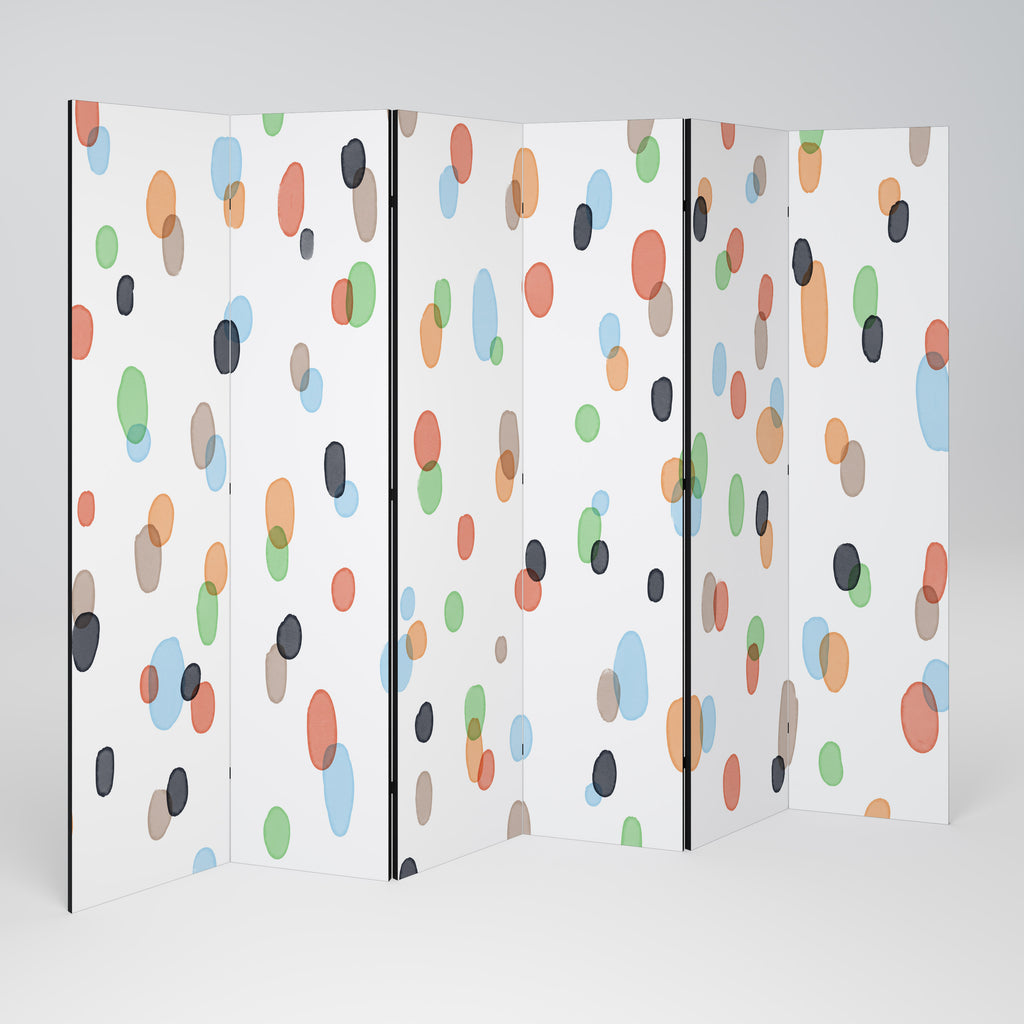 ENERGETIC SPOTS 6-Panel Room Divider