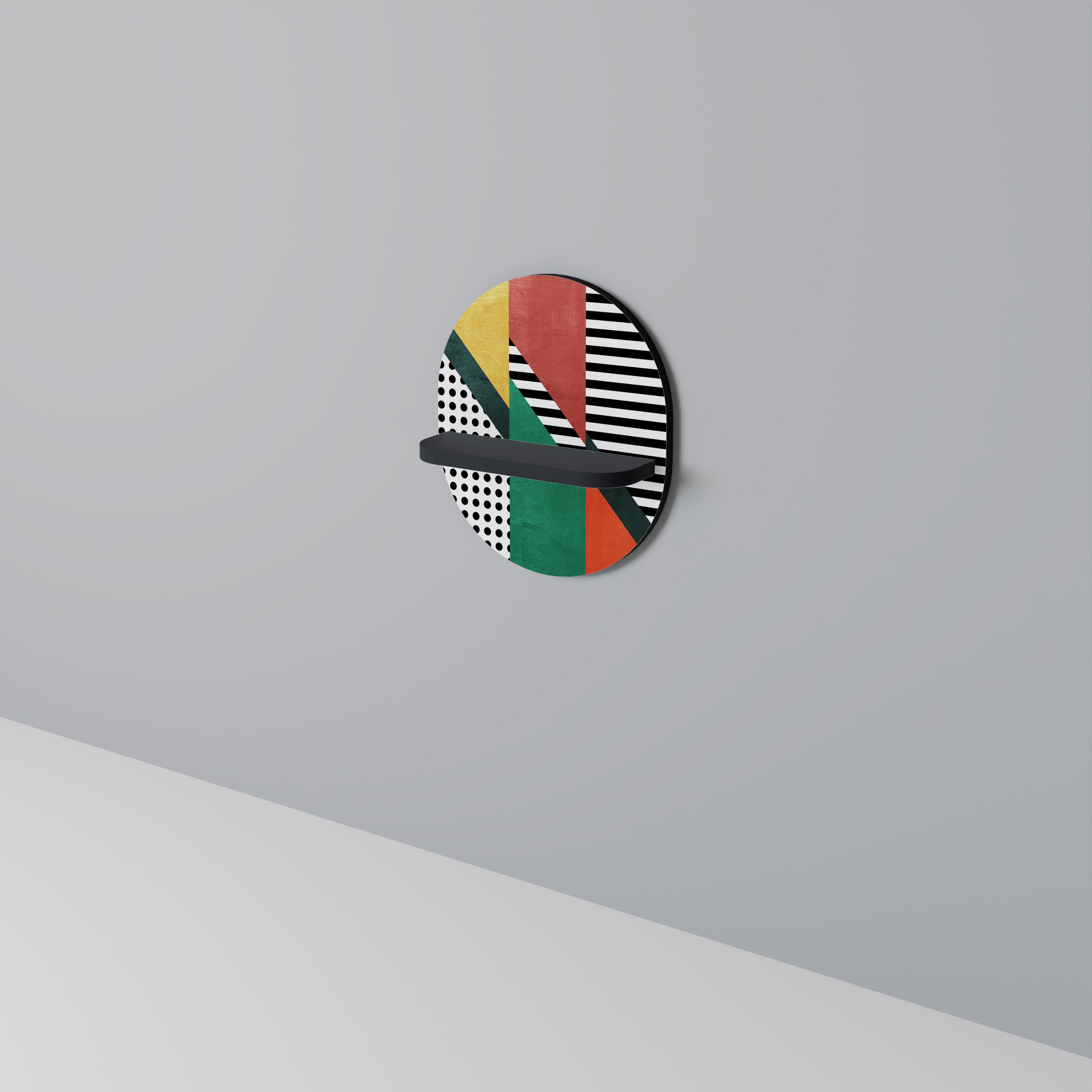 Οβάλ Ράφι Τέχνης MAKESHIFT ARTISTRY σε Μαύρο Φινίρισμα