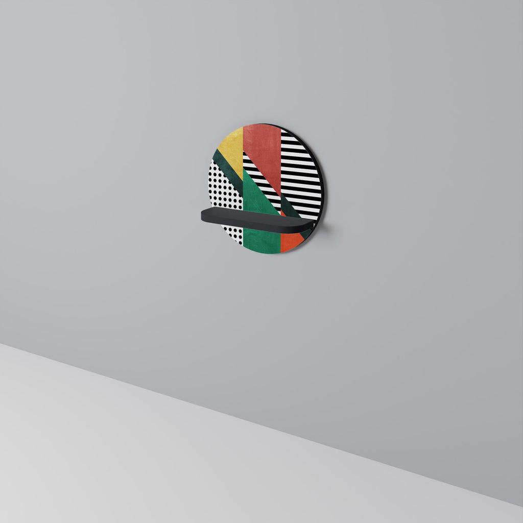 Στρογγυλό ράφι τέχνης MAKESHIFT ARTISTRY σε μαύρο φινίρισμα