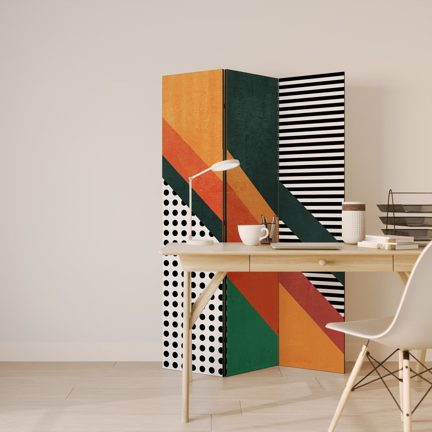 MAKESHIFT ARTISTRY 3-Panel Room Divider