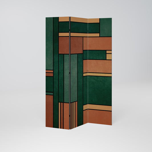 EARTHY FIGURES Παραβάν με 3 πάνελ