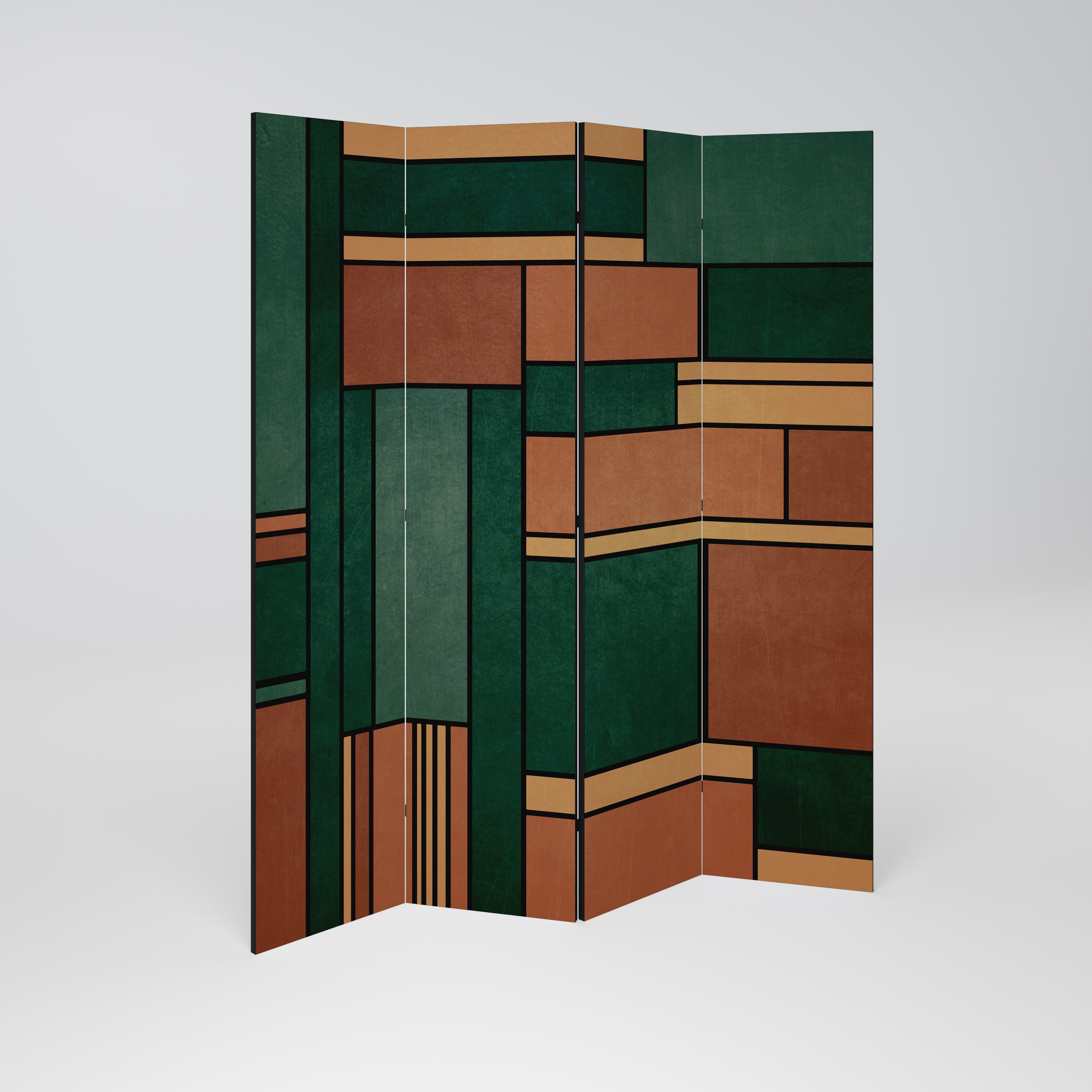 EARTHY FIGURES 4-Panel Room Divider