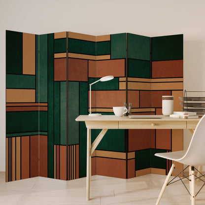 EARTHY FIGURES 6-Panel Room Divider