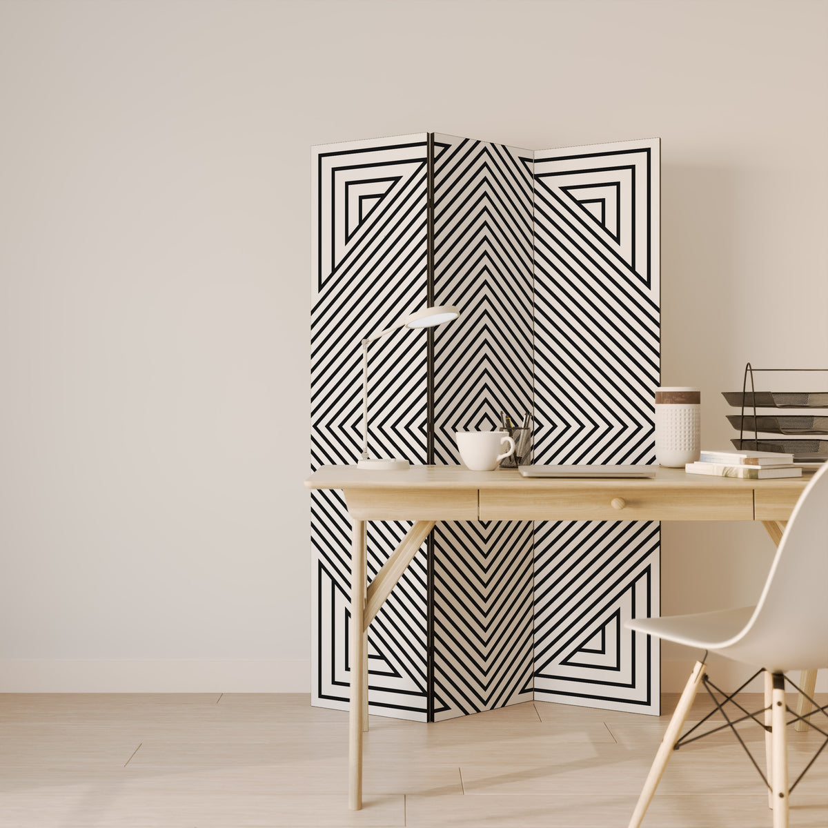 POLYGON ILLUSION Παραβάν με 3 πάνελ
