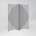 POLYGON ILLUSION 4-Panel Room Divider