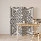 POLYGON ILLUSION 4-Panel Room Divider