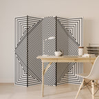 POLYGON ILLUSION 5-Panel Room Divider