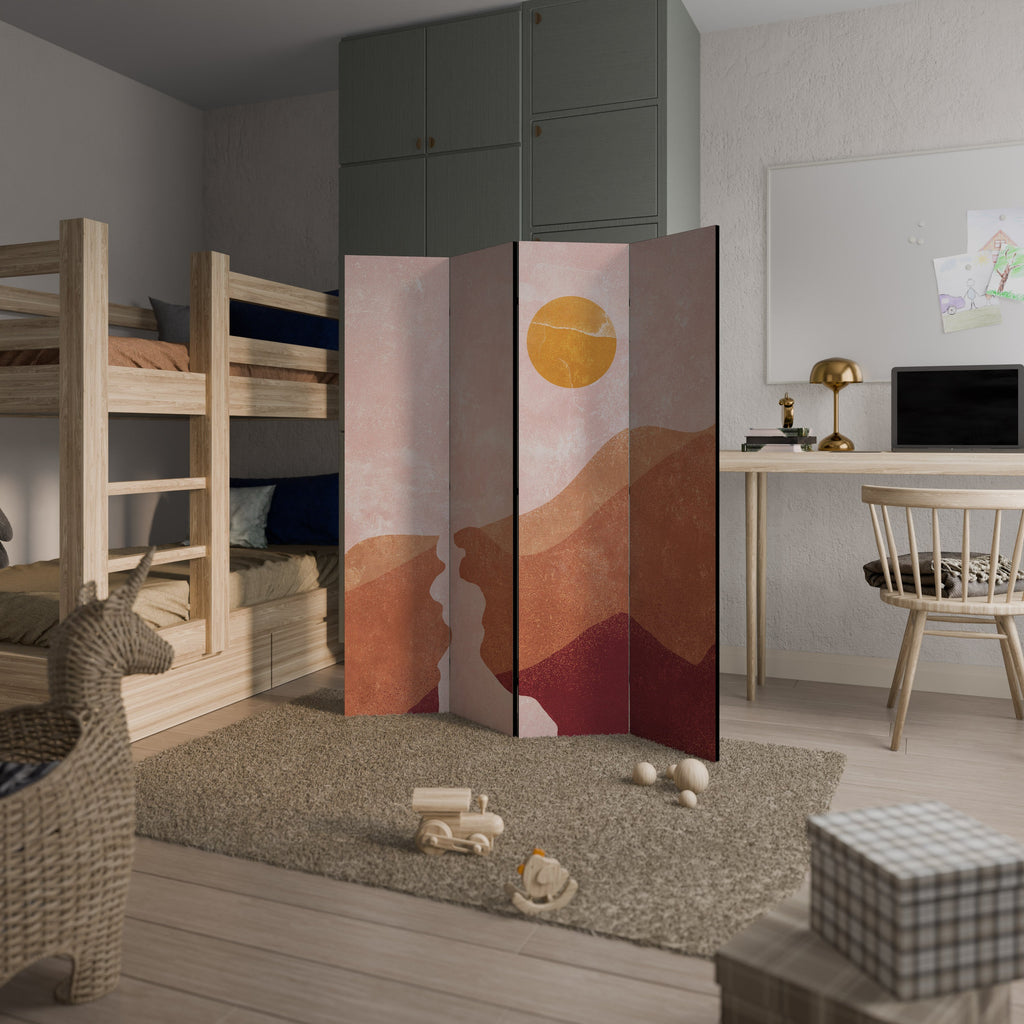 LUMINOUS SUNLIGHT Decorative 4-Panel Room Divider