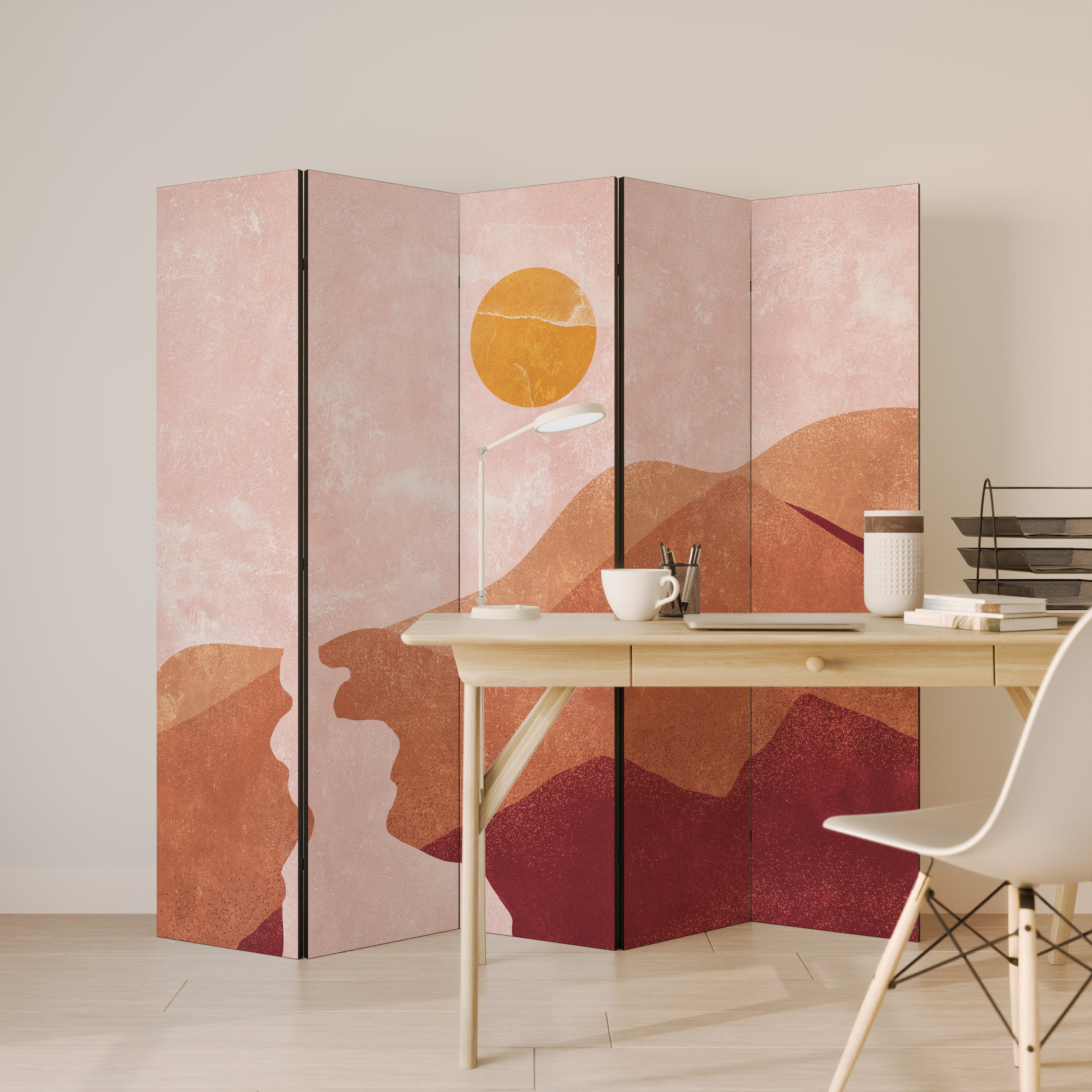 LUMINOUS SUNLIGHT 5-Panel Room Divider