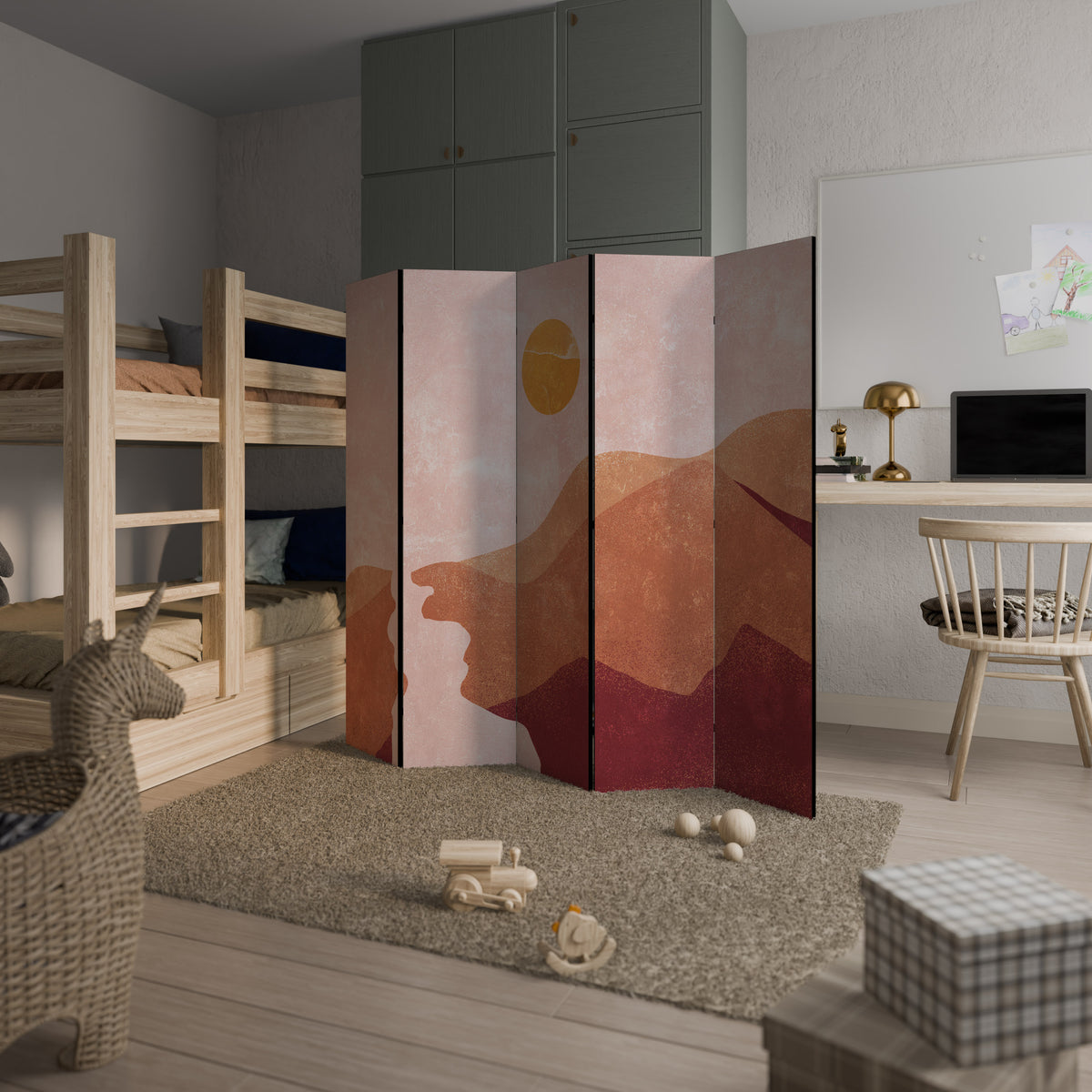 LUMINOUS SUNLIGHT 5-Panel Room Divider