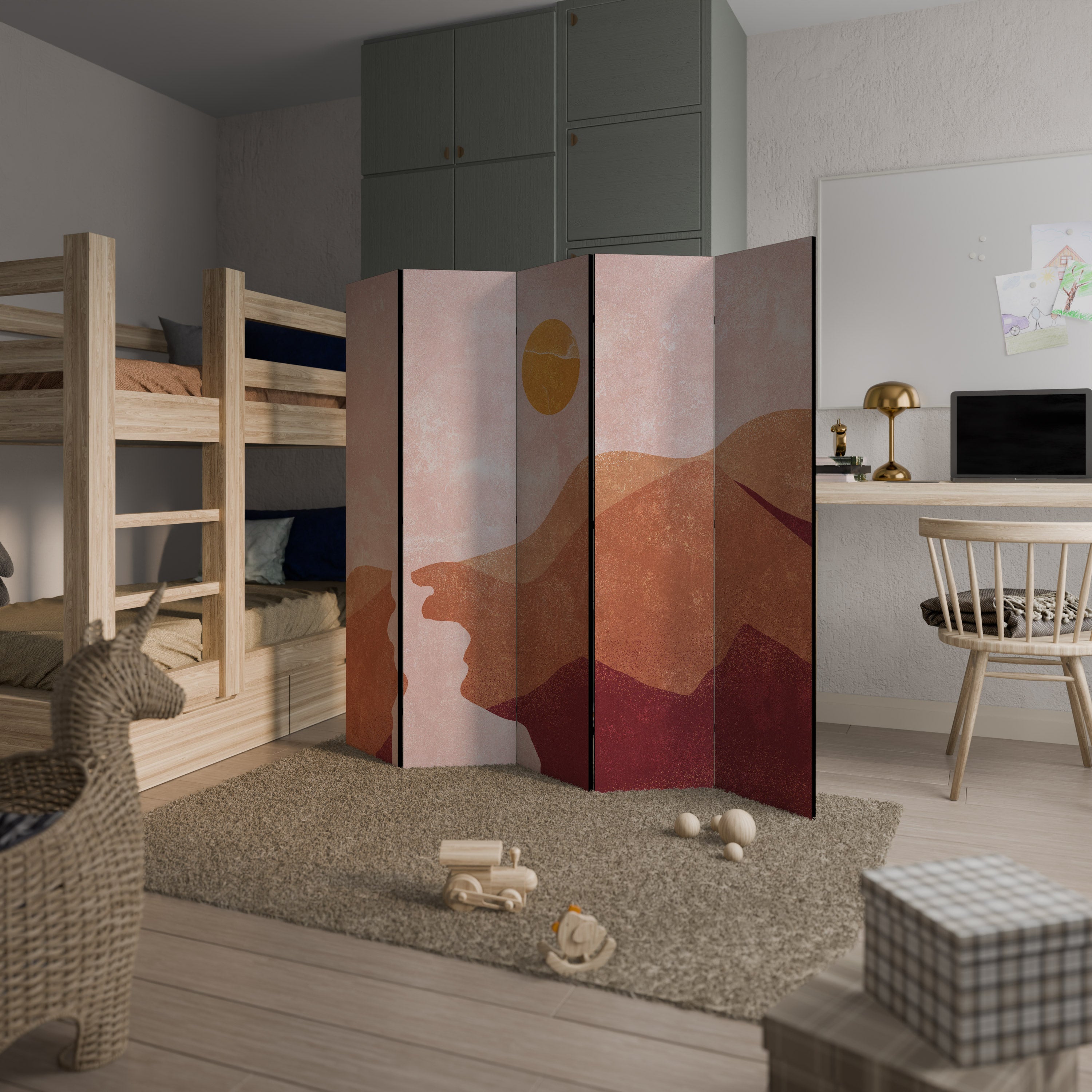 LUMINOUS SUNLIGHT 5-Panel Room Divider