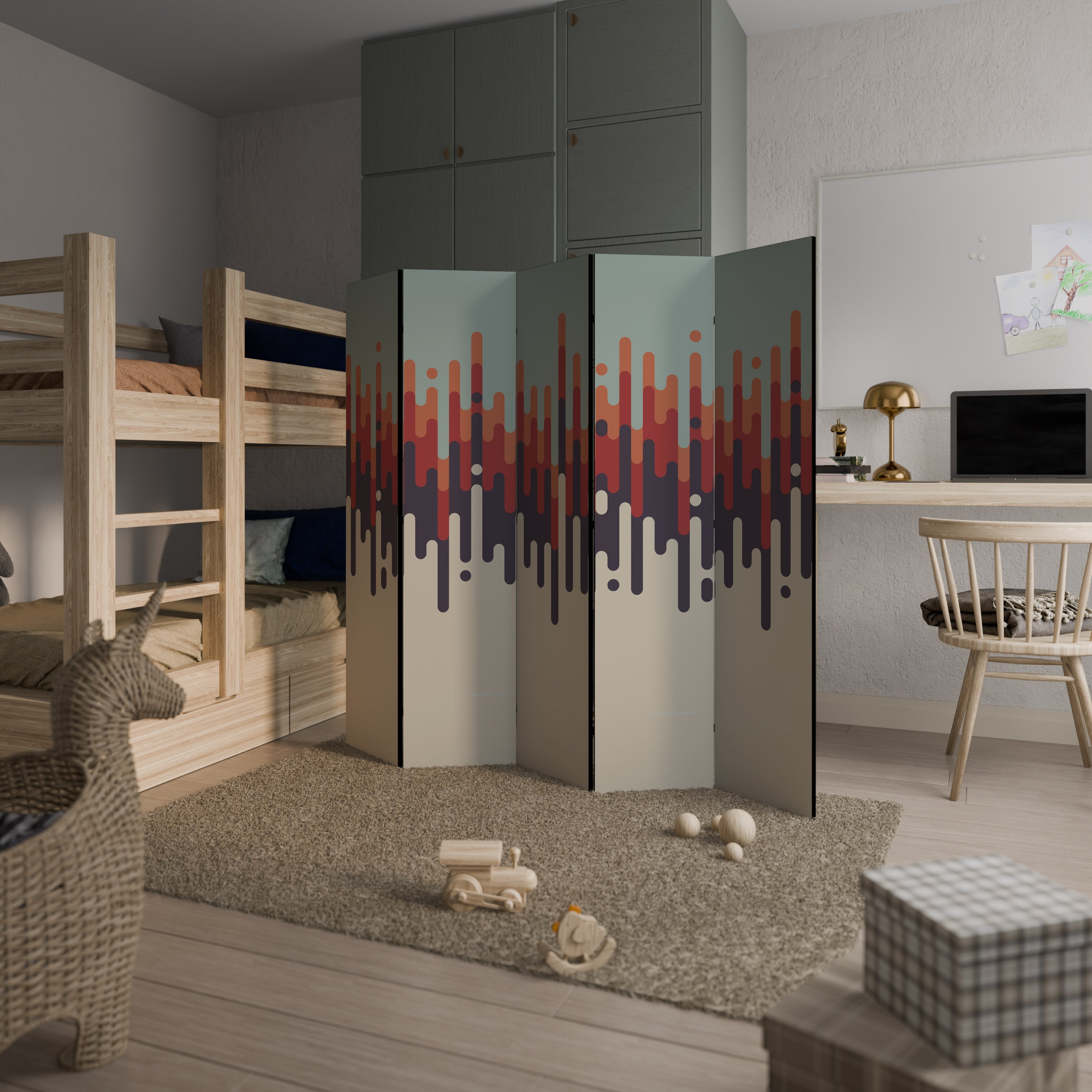 CHROMA CONTOURS Παραβάν με 5 πάνελ