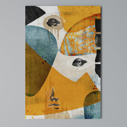 ABSTRACT FACES Κατακόρυφος Πίνακας σε Καμβά