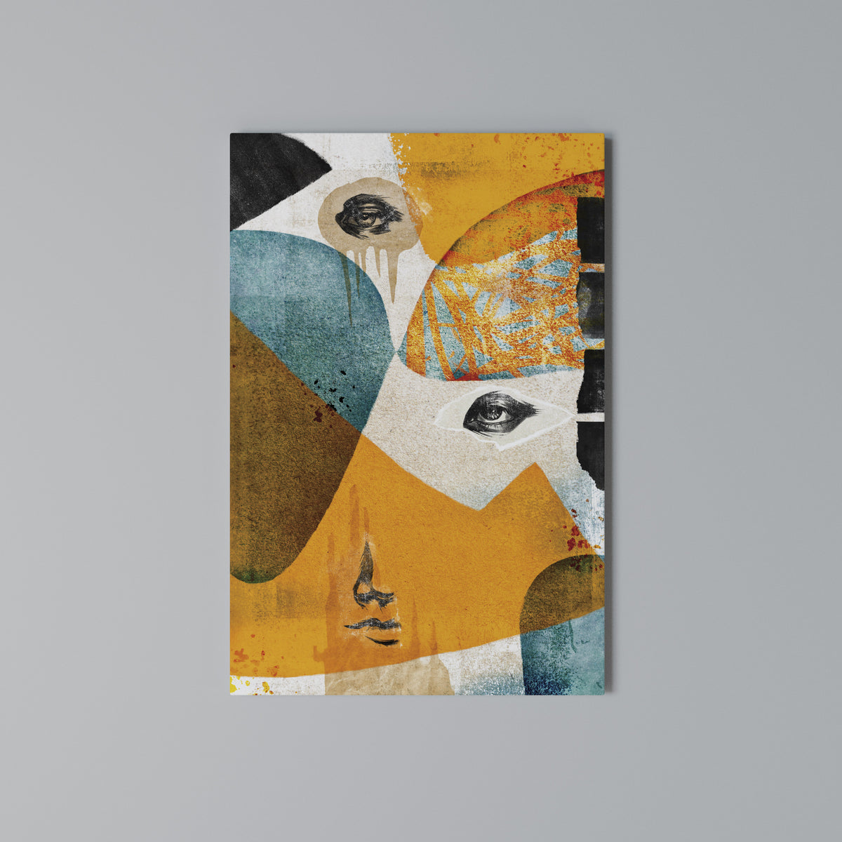 ABSTRACT FACES Κατακόρυφος Πίνακας σε Καμβά
