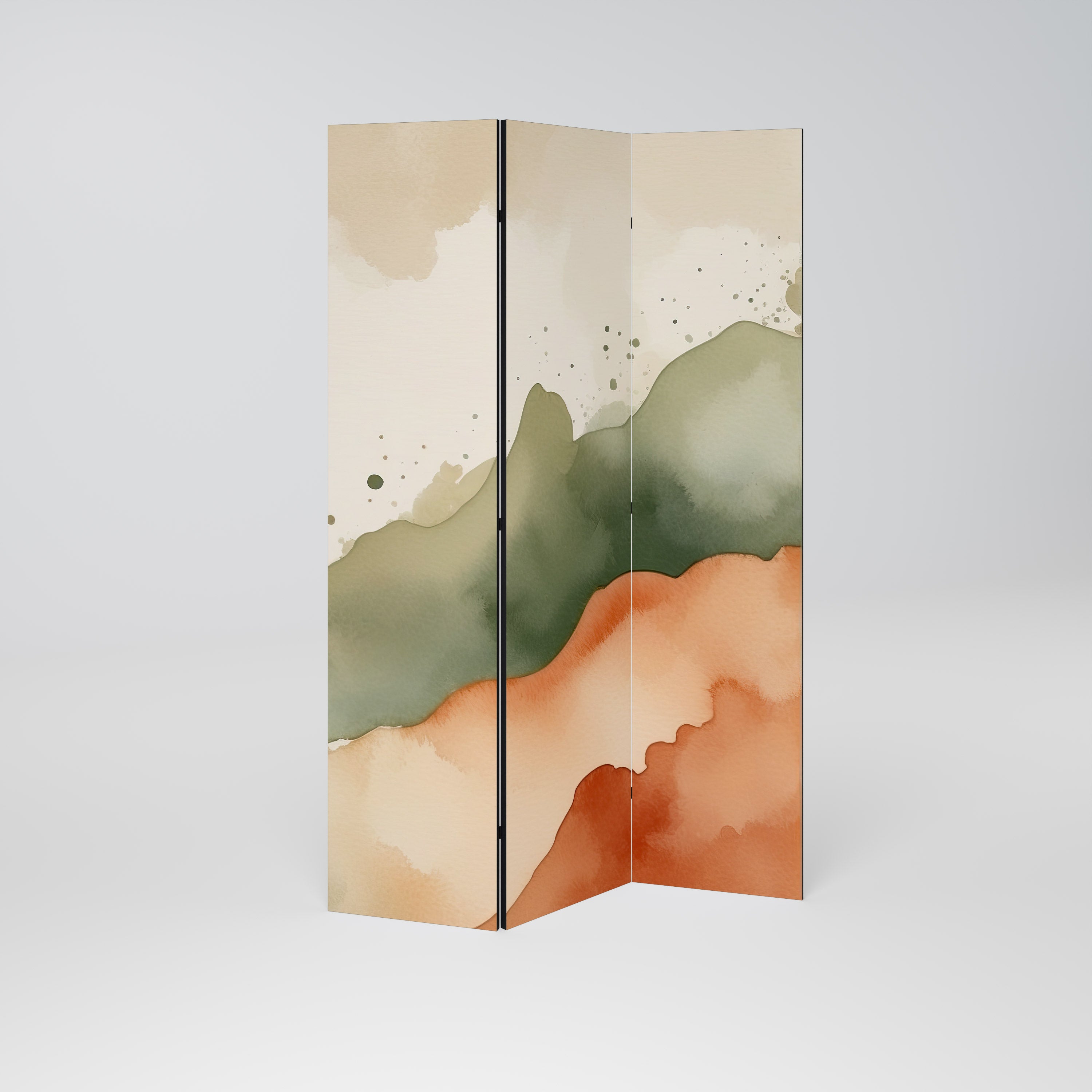 WATERCOLOUR PEAKS 3-Panel Room Divider