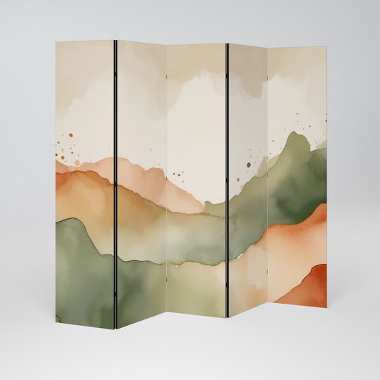 WATERCOLOUR PEAKS Παραβάν με 5 πάνελ