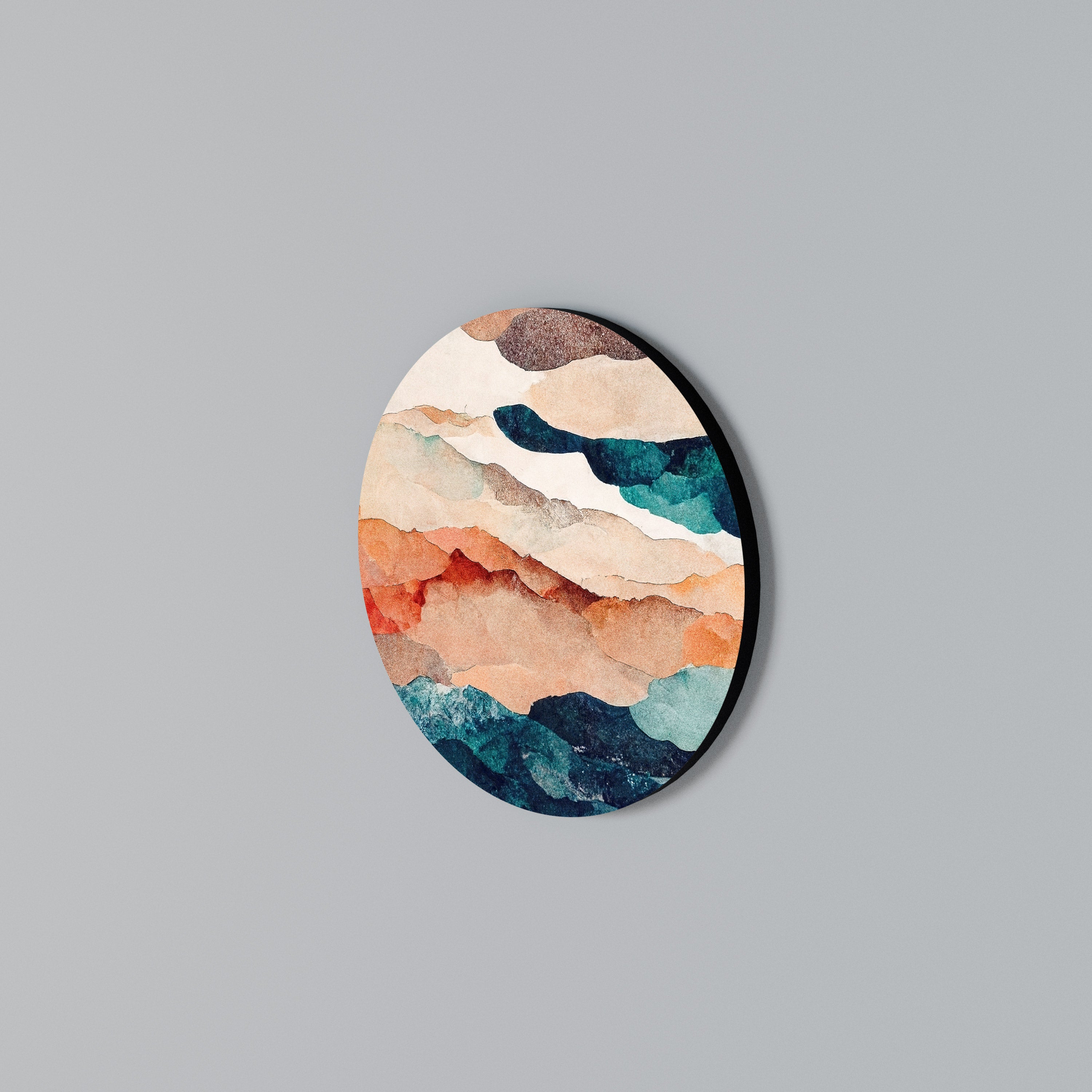 ABSTRACT LANDSCAPE Στρογγυλός πίνακας ζωγραφικής
