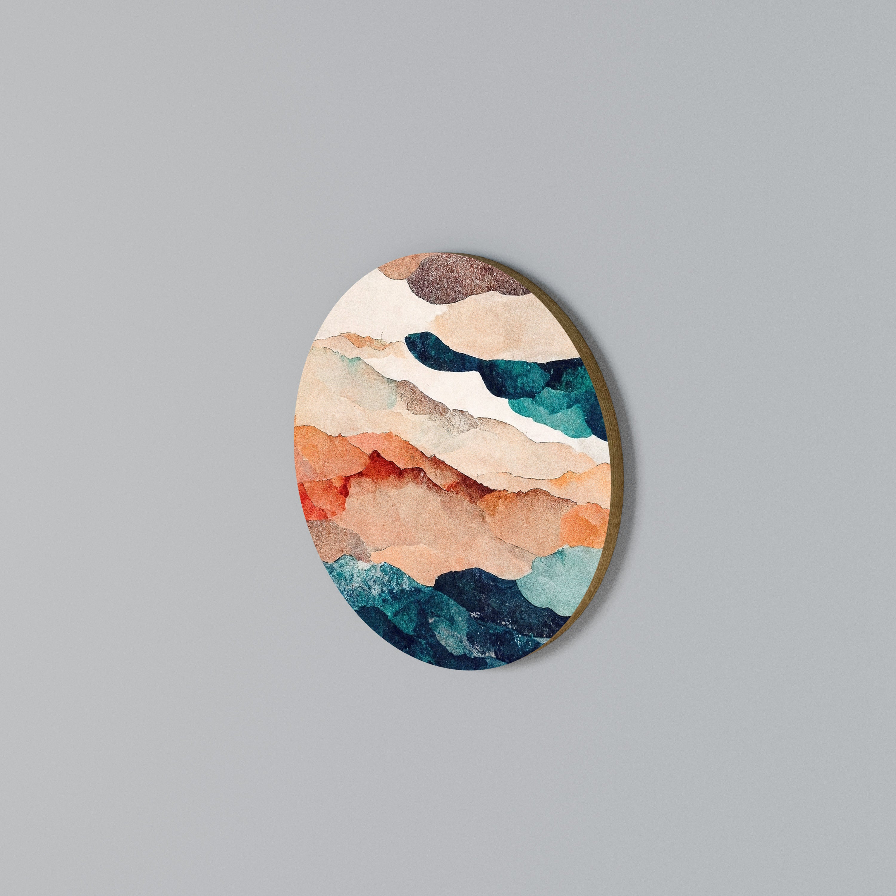 ABSTRACT LANDSCAPE Στρογγυλός πίνακας ζωγραφικής