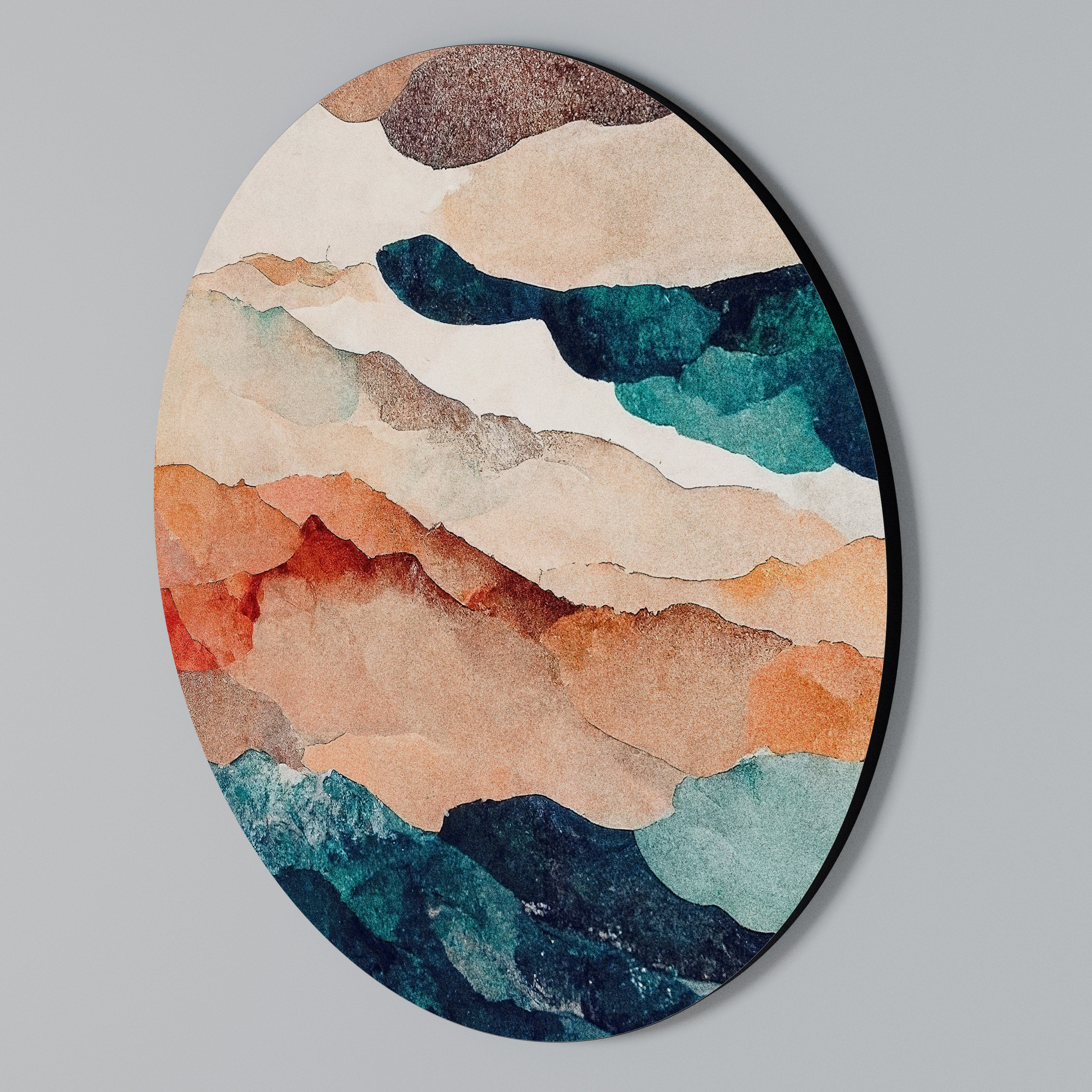 ABSTRACT LANDSCAPE Στρογγυλός πίνακας ζωγραφικής