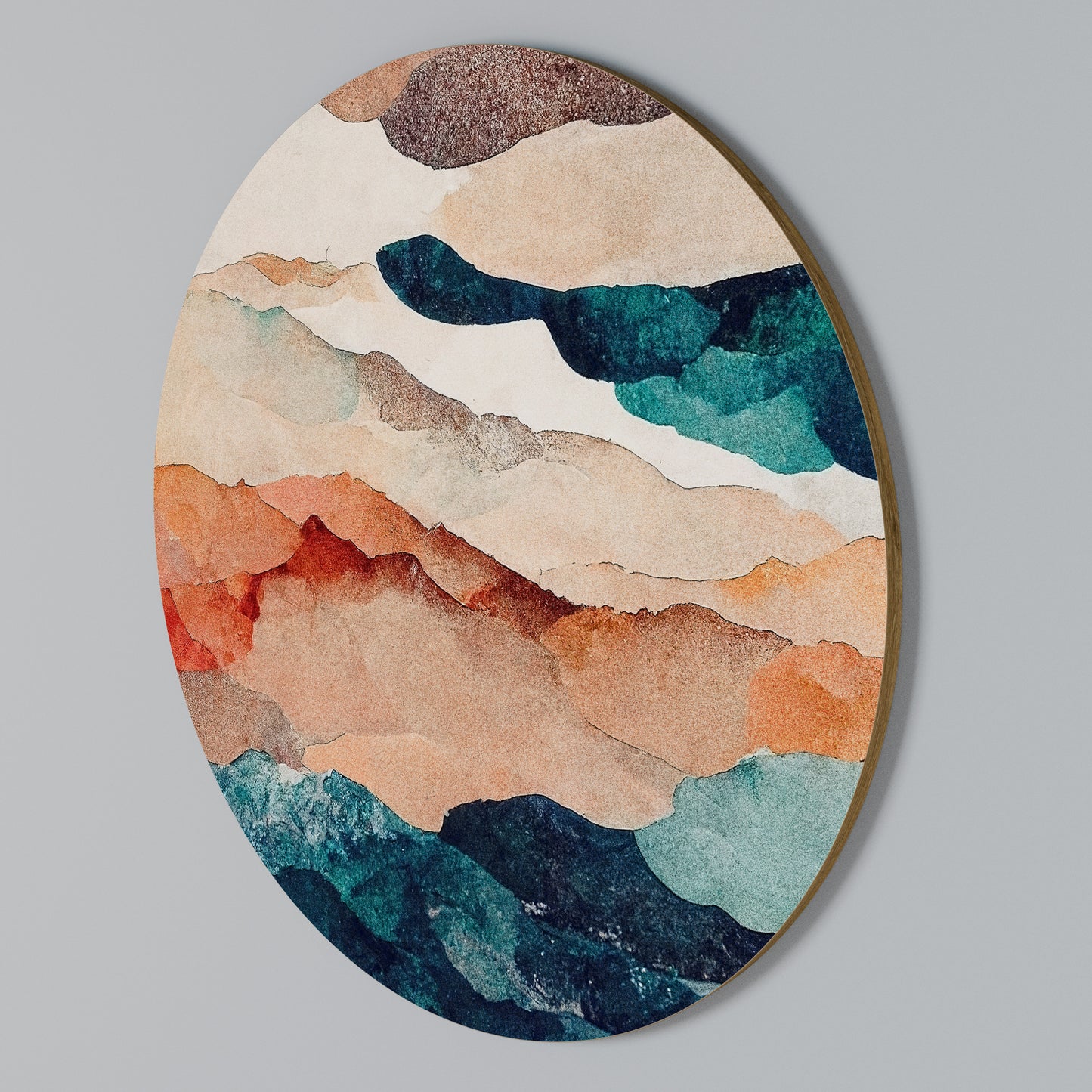 ABSTRACT LANDSCAPE Στρογγυλός πίνακας ζωγραφικής
