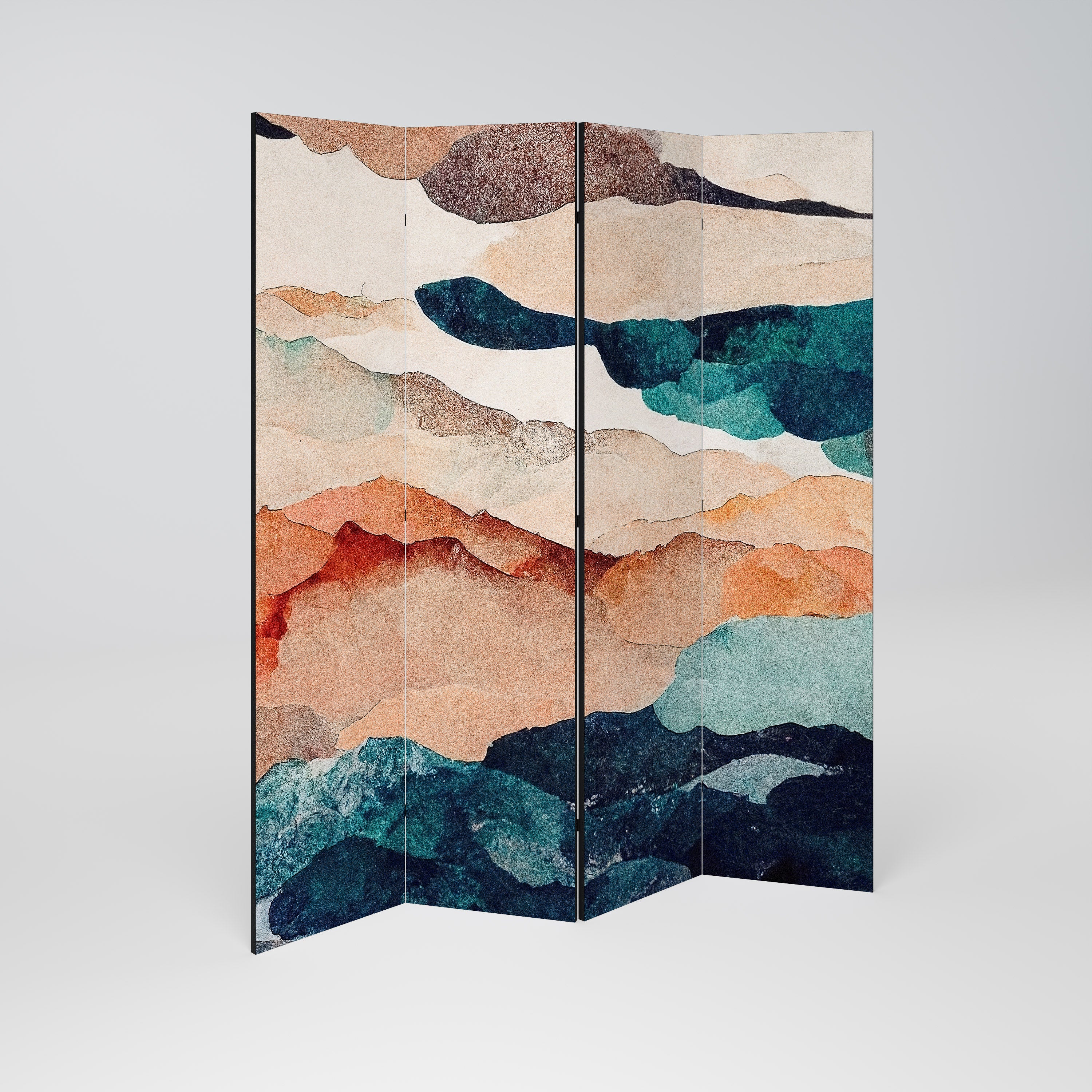 ABSTRACT LANDSCAPE Διακοσμητικό διαχωριστικό δωματίου 4 πάνελ