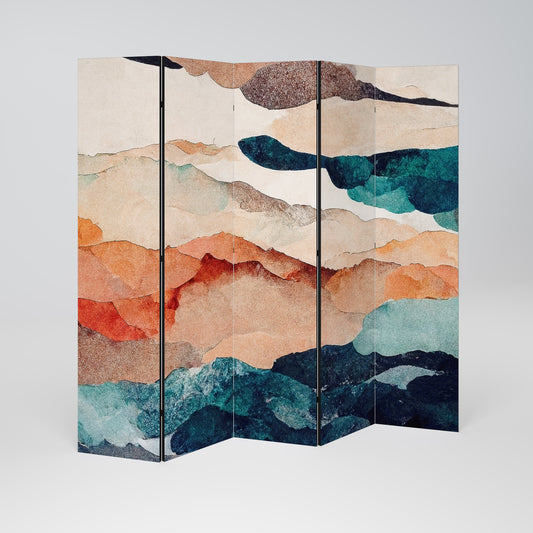 ABSTRACT LANDSCAPE Παραβάν με 5 πάνελ