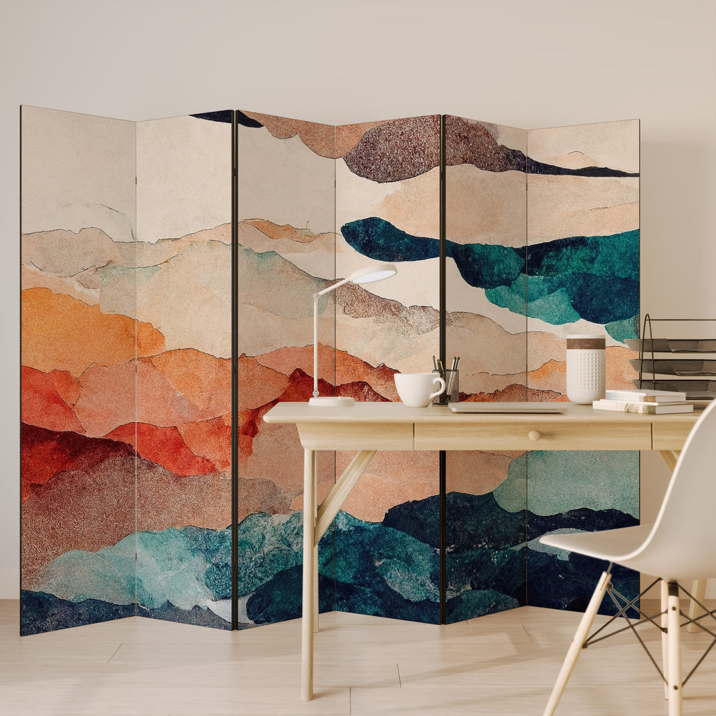 ABSTRACT LANDSCAPE 6-Panel Room Divider