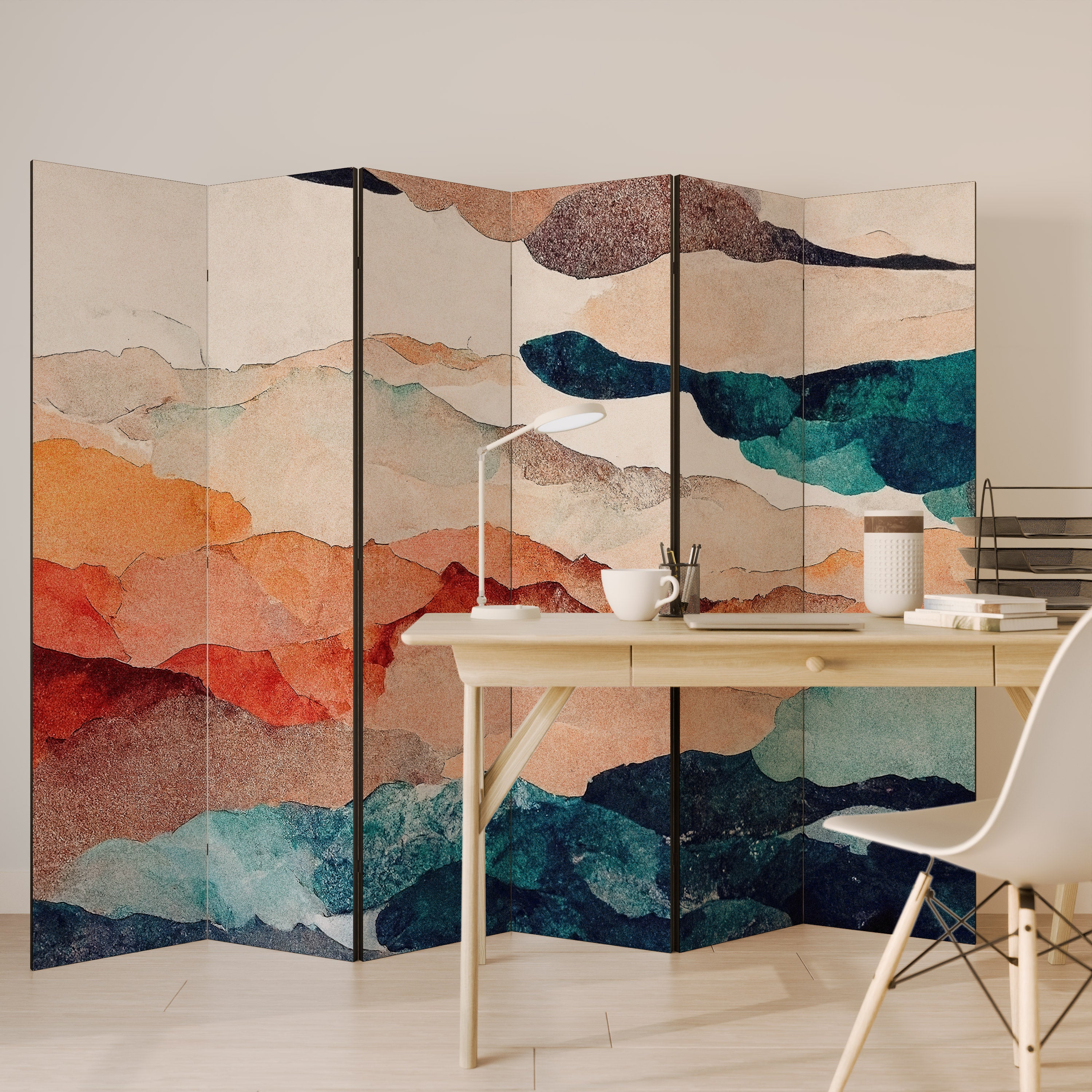 ABSTRACT LANDSCAPE 6-Panel Room Divider