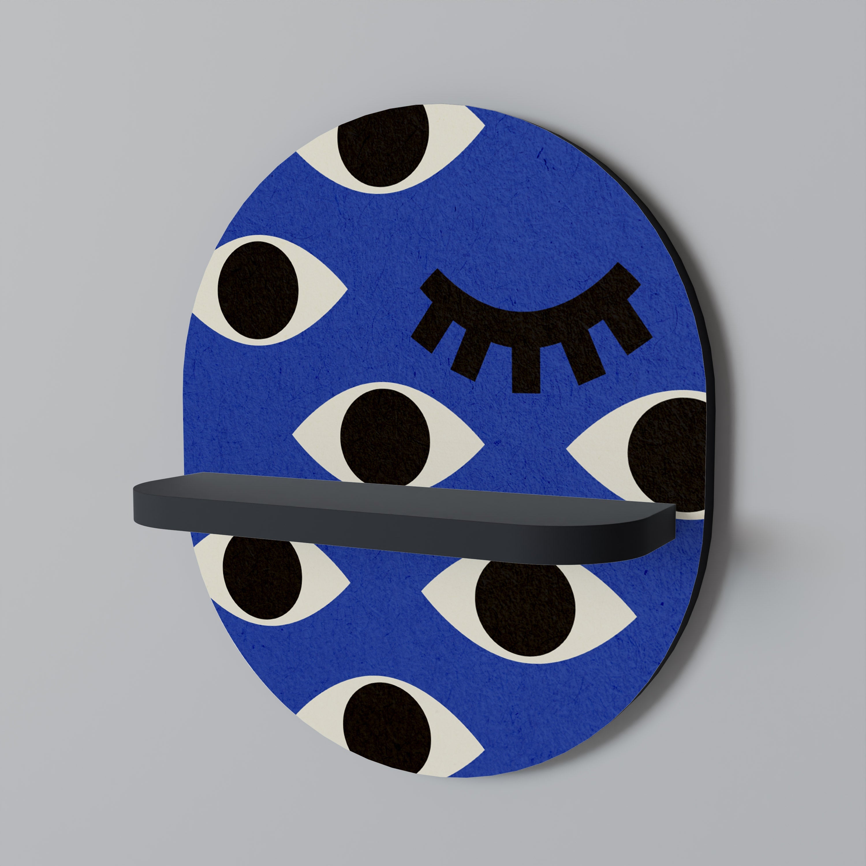 Οβάλ Ράφι GEOMETRIC EYES σε Μαύρο Φινίρισμα