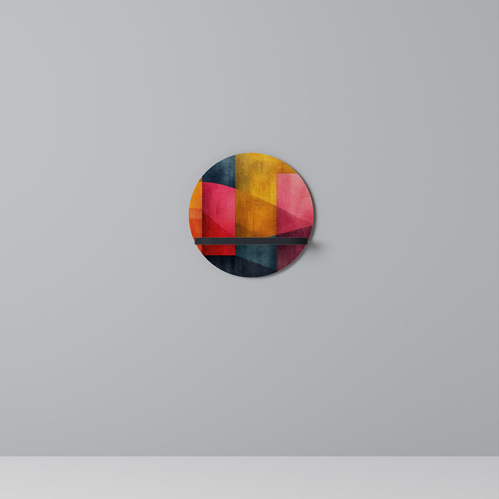 Στρογγυλό ράφι τέχνης COLOURFUL SOUNDS σε μαύρο φινίρισμα