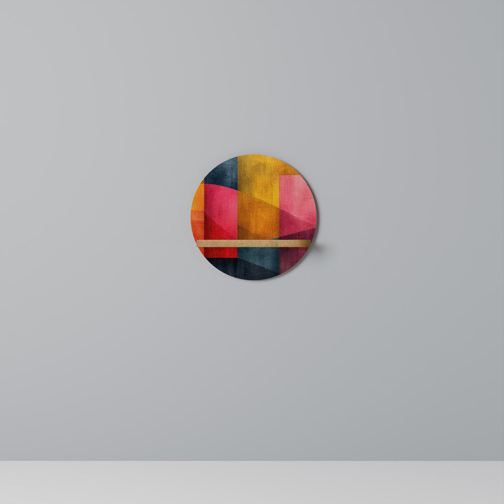 Στρογγυλό ράφι τέχνης COLOURFUL SOUNDS σε εφέ δρυός