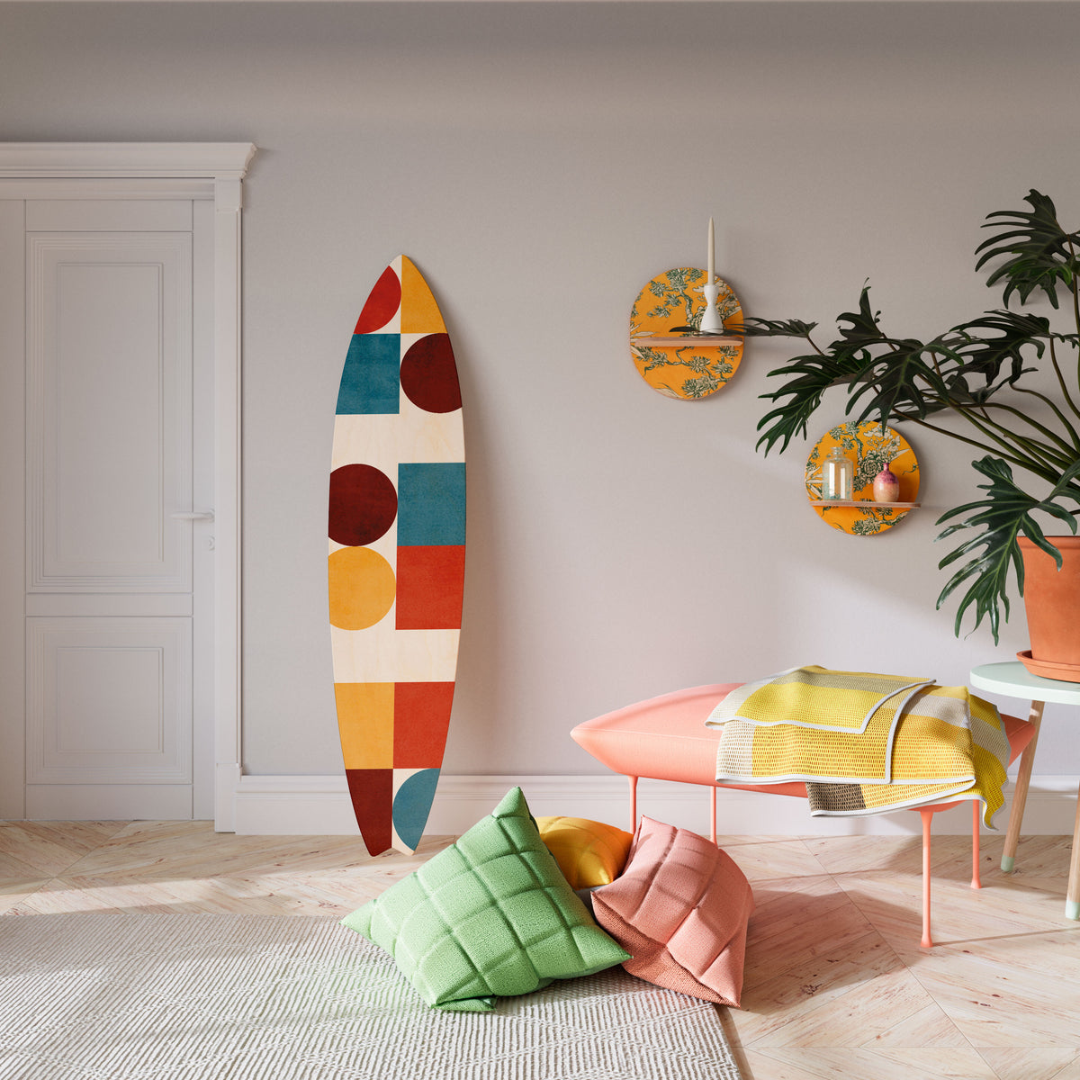 GEOMETRIC PUZZLE Surfboard Decorative Panel