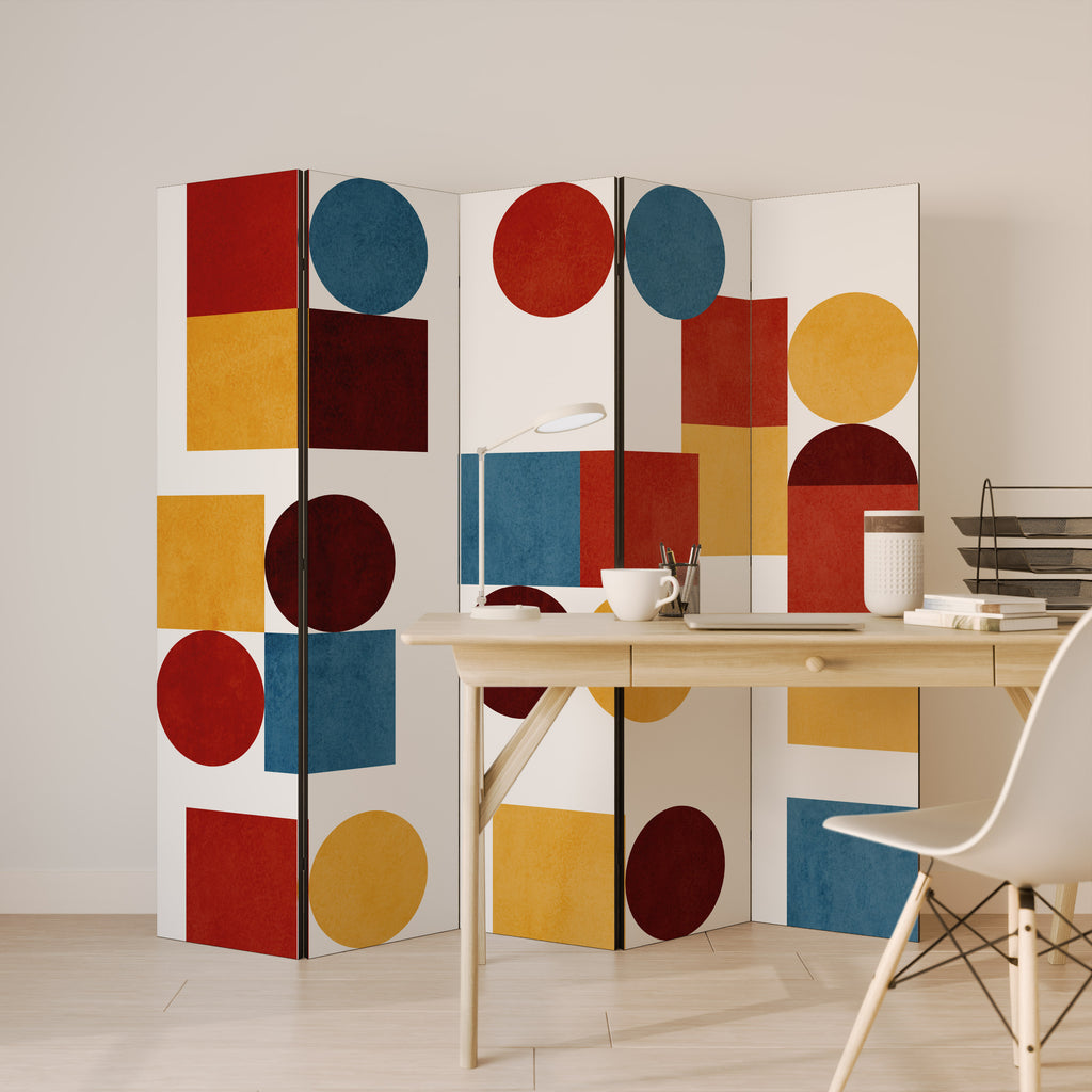 GEOMETRIC PUZZLE Παραβάν με 5 πάνελ