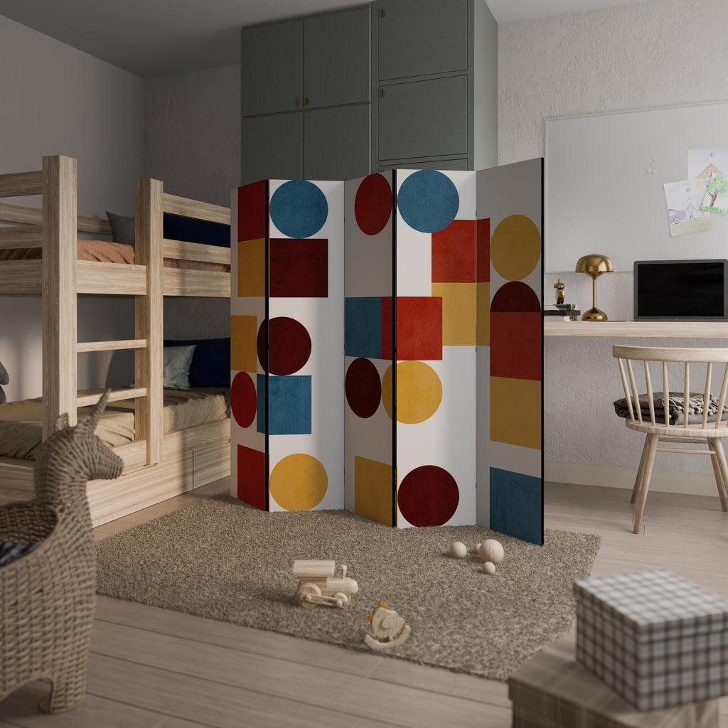 GEOMETRIC PUZZLE Παραβάν με 5 πάνελ