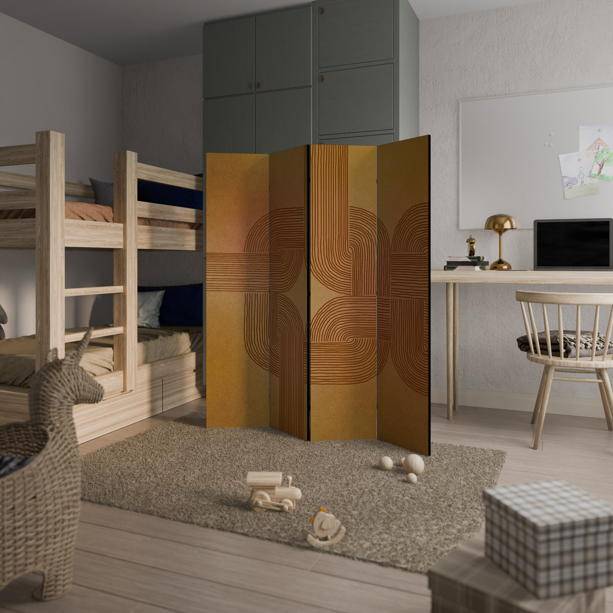 STRENGTHENING RELATION 4-Panel Room Divider