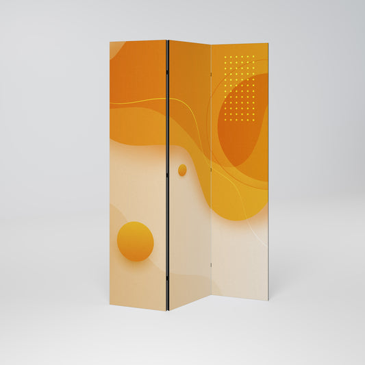 ORANGE ARRANGEMENT 3-Panel Room Divider