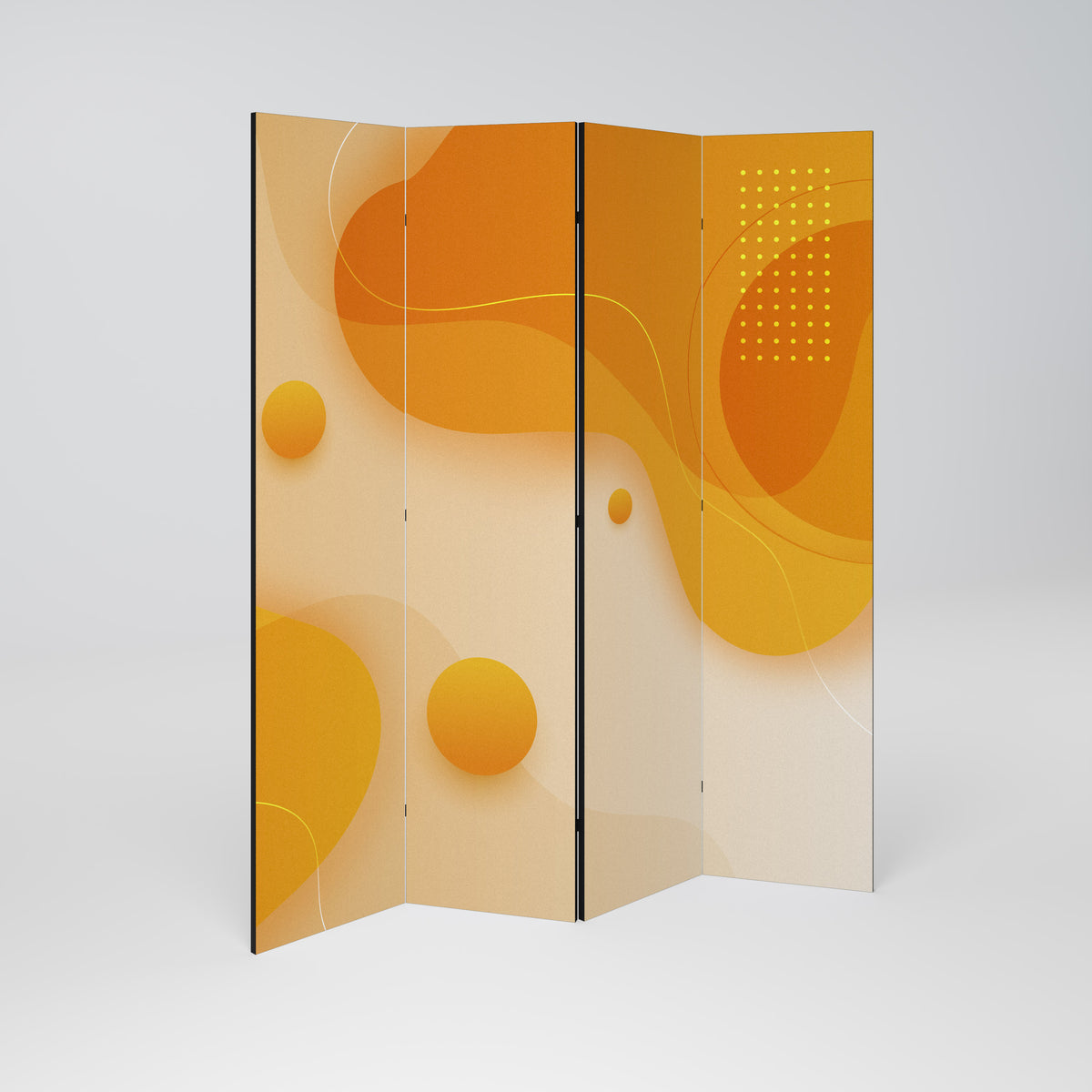 ORANGE ARRANGEMENT Παραβάν με 4 πάνελ