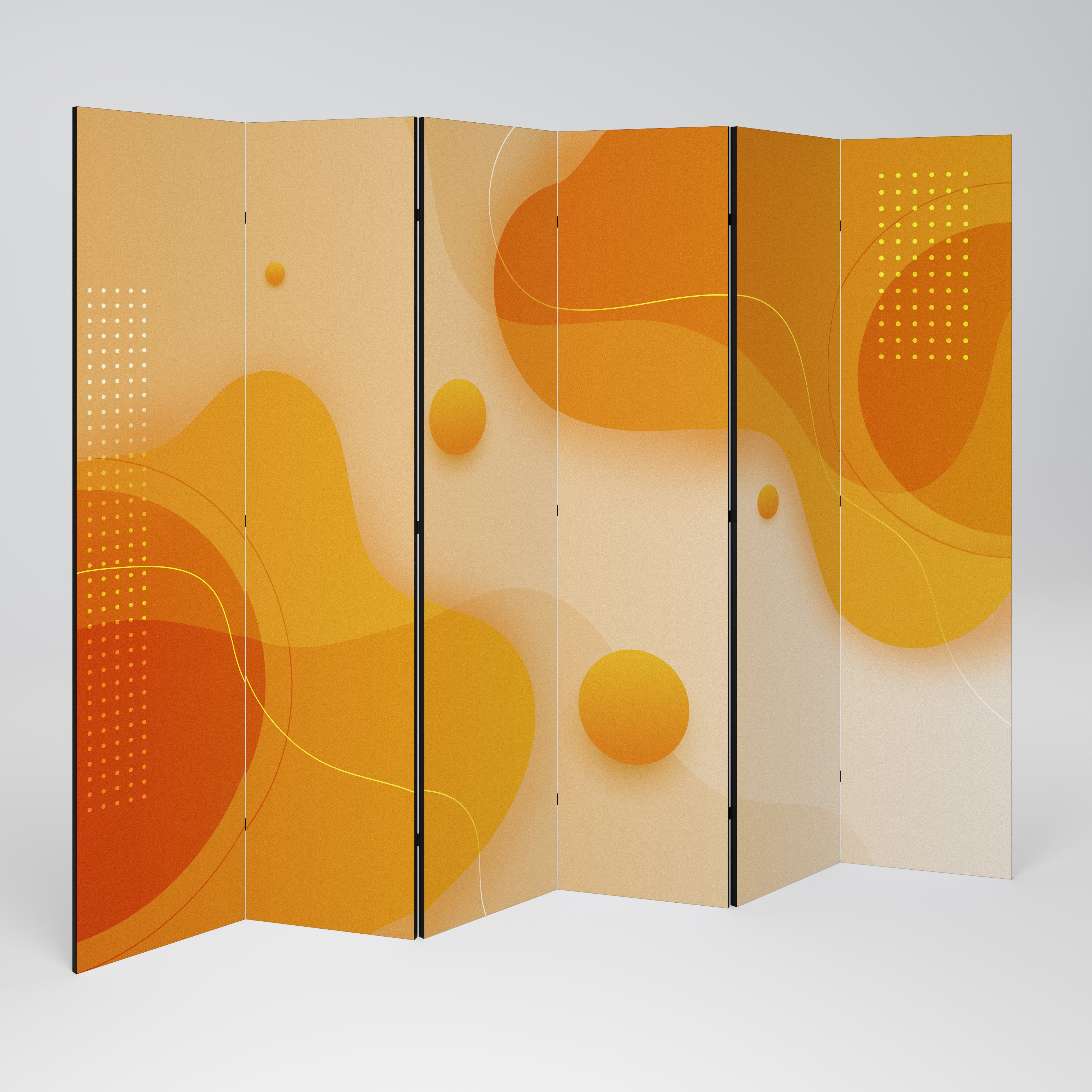 ORANGE ARRANGEMENT Παραβάν με 6 πάνελ