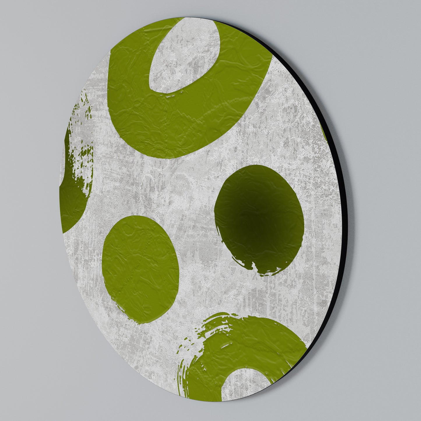 GREEN RHAPSODY Στρογγυλός πίνακας ζωγραφικής