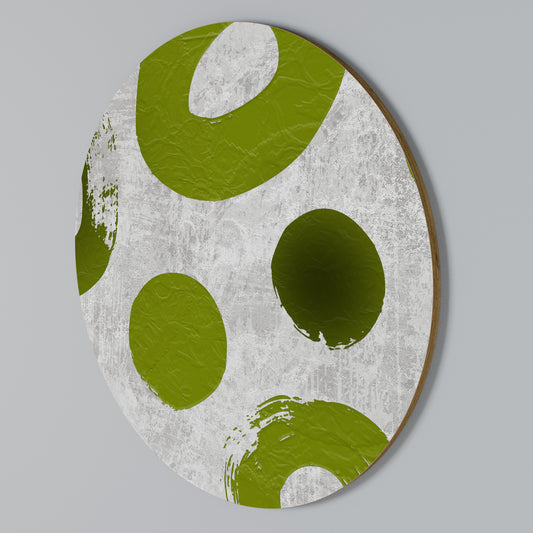 GREEN RHAPSODY Στρογγυλός πίνακας ζωγραφικής