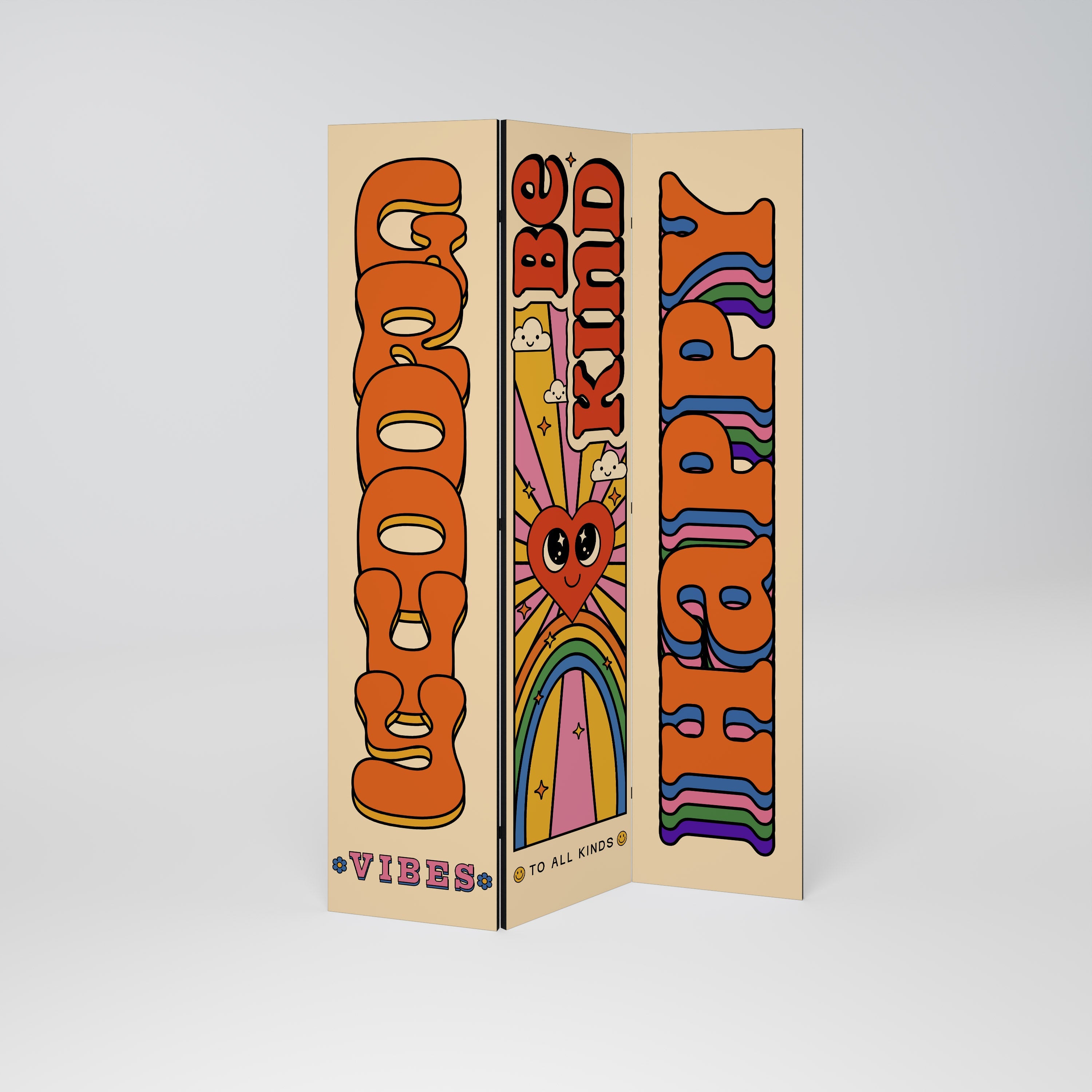 GROOVY POSTERS Διακοσμητικό διαχωριστικό δωματίου 3 πάνελ