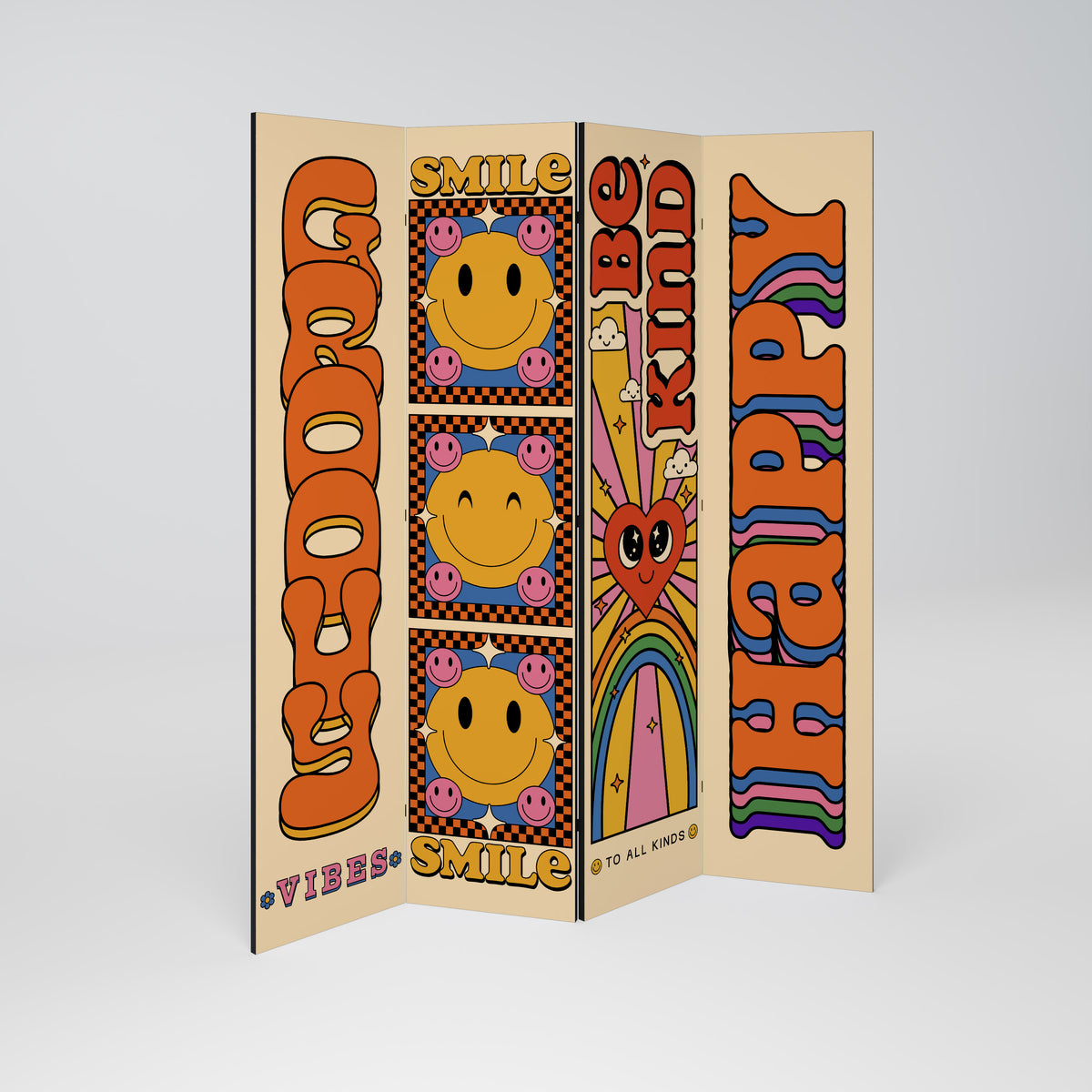 GROOVY POSTERS Παραβάν με 4 πάνελ
