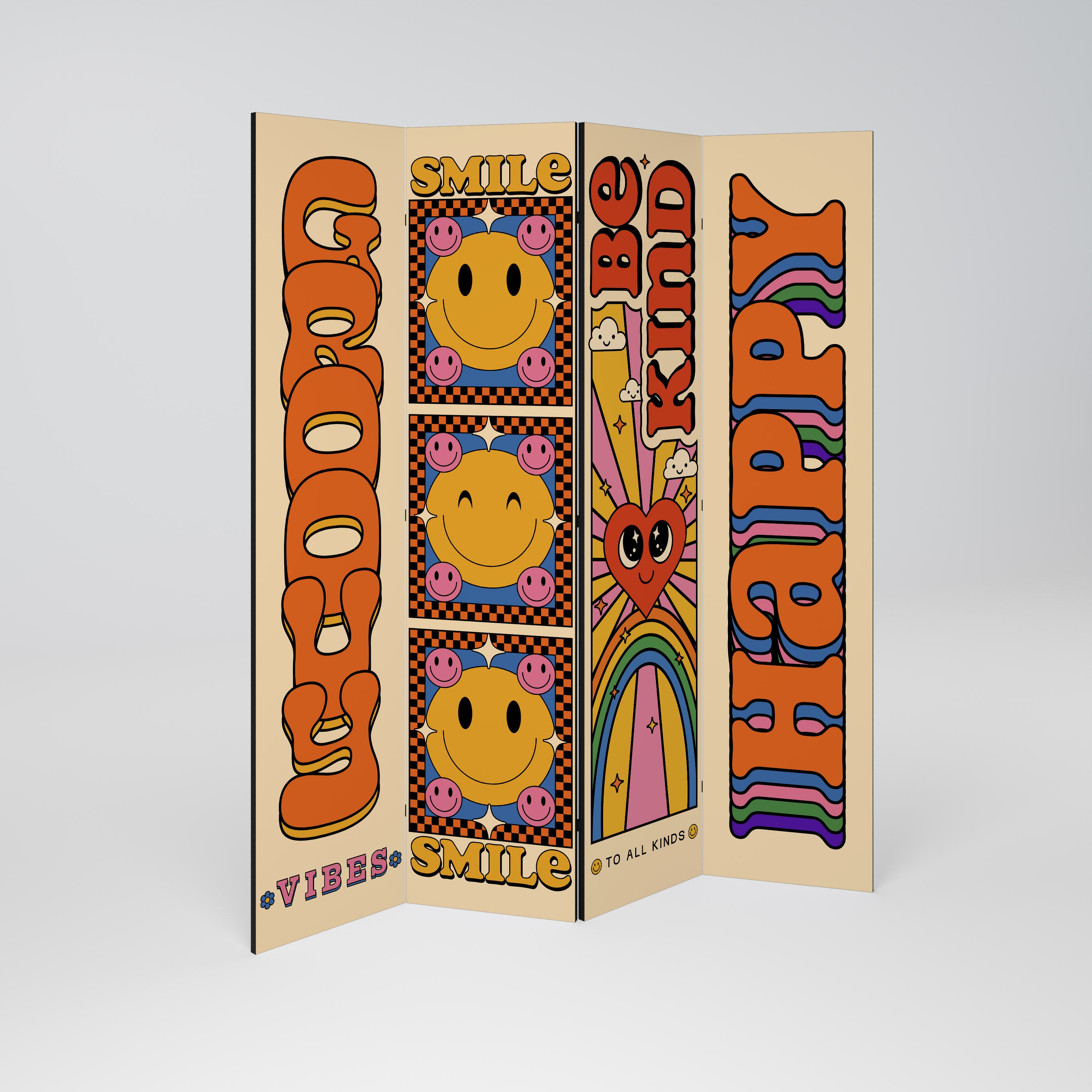 GROOVY POSTERS Παραβάν με 4 πάνελ