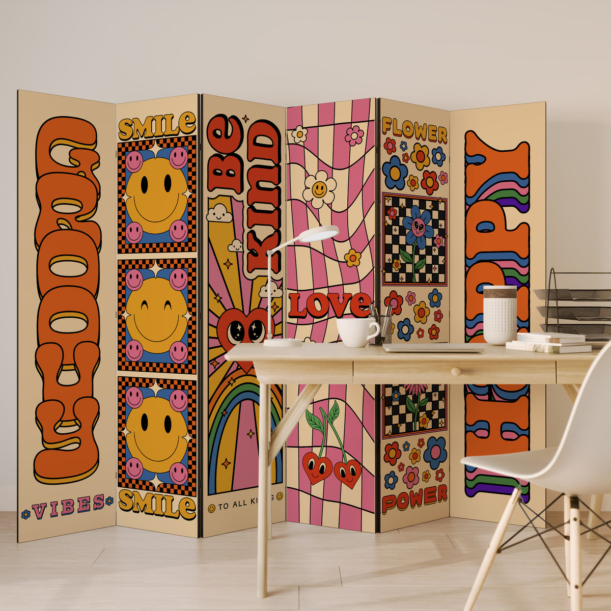 GROOVY POSTERS Παραβάν με 6 πάνελ