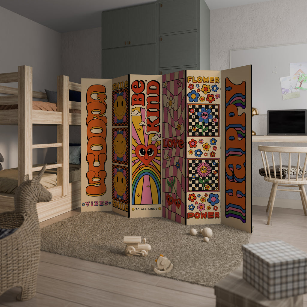 GROOVY POSTERS 6-Panel Room Divider