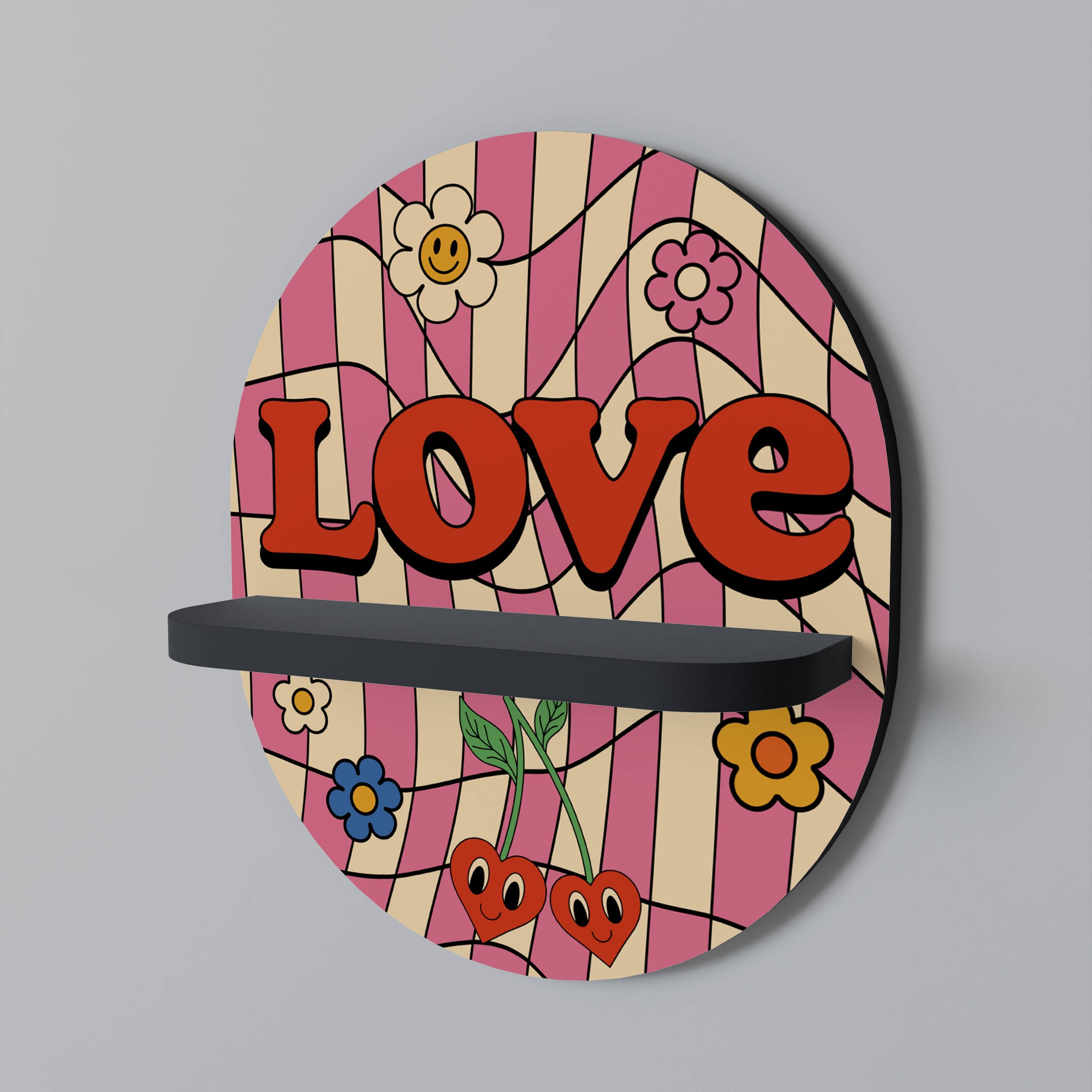Οβάλ Ράφι ROCKING LOVE σε Μαύρο Φινίρισμα