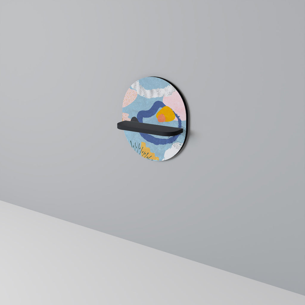 Οβάλ Ράφι Τέχνης DREAMY SWIRLS σε Μαύρο Φινίρισμα