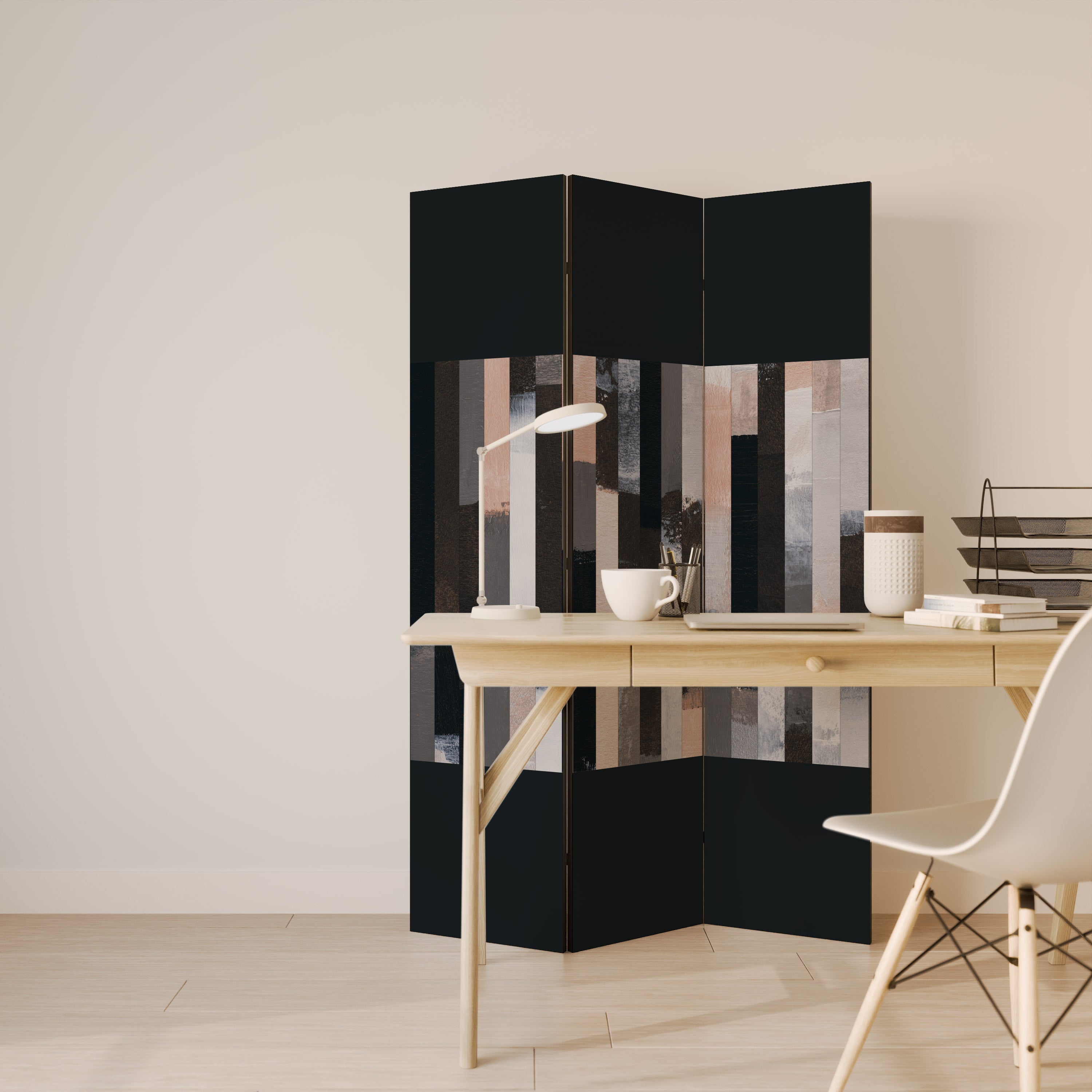 COLLAGE OF RECTANGLES 3-Panel Room Divider