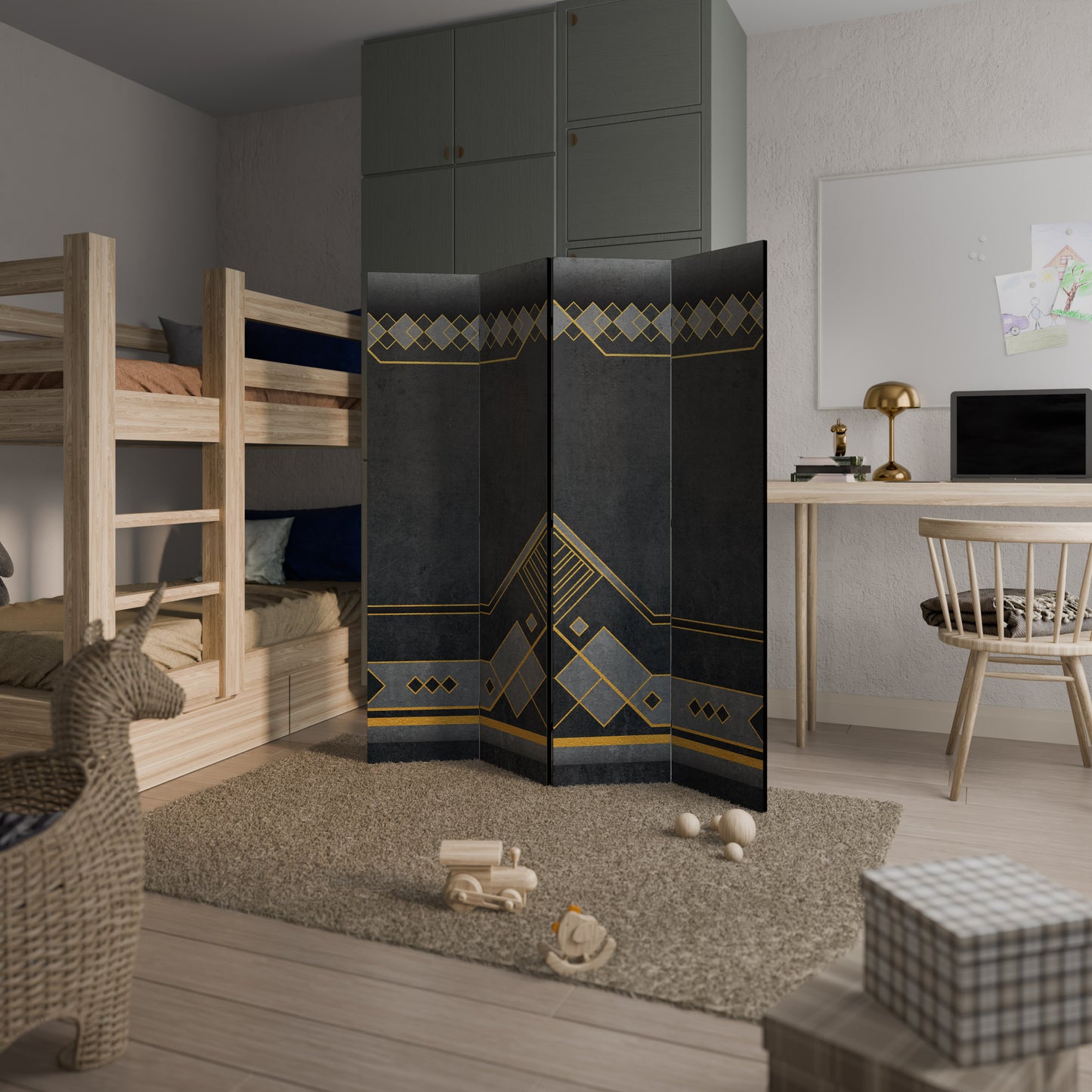 ROYAL ORDINARINESS 4-Panel Room Divider