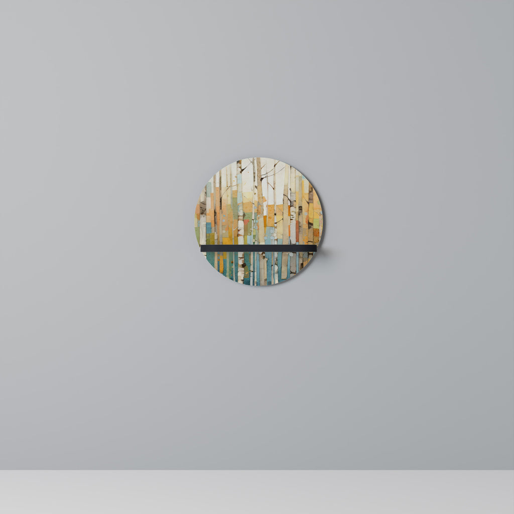 Στρογγυλό ράφι τέχνης BIRCH KALEIDOSCOPE σε μαύρο φινίρισμα